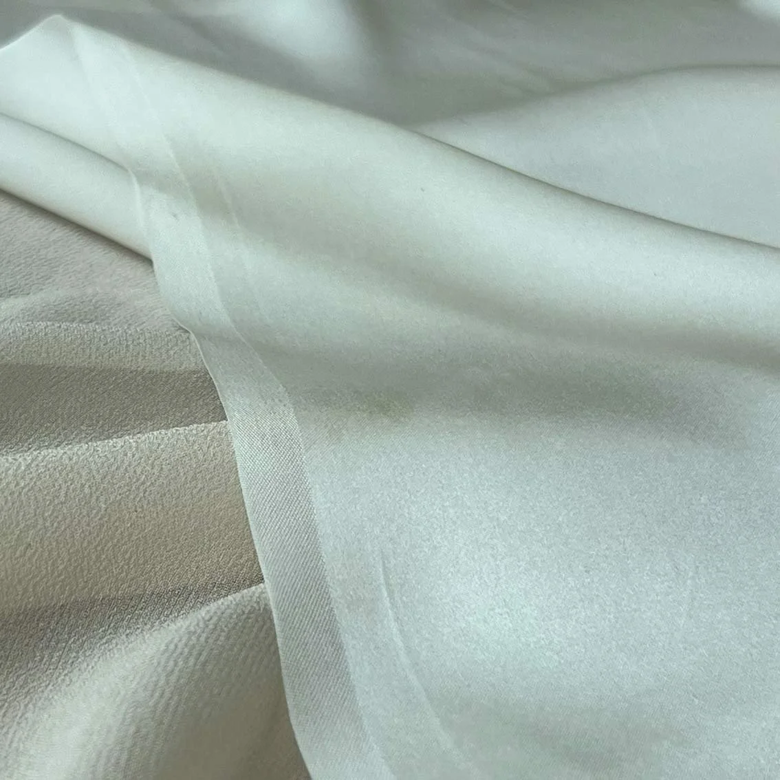 silk satin with plain woven selvage