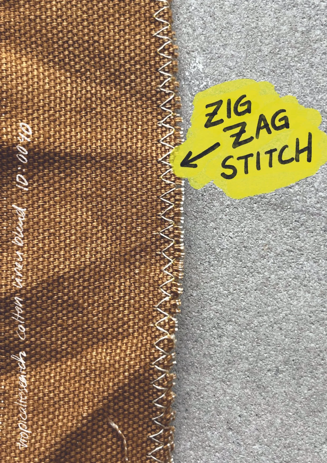 the zig zag stitch is a simple but efficient way to stabilize raw edges and keep the fray at bay- but not as tough as overlocked edges