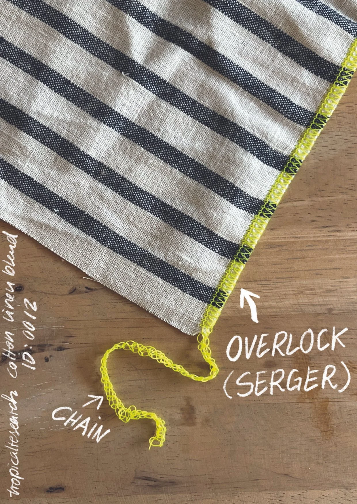 a common finish for raw edges is the overlock/serger that cuts and envelops the edge in a chain of threads at the same time