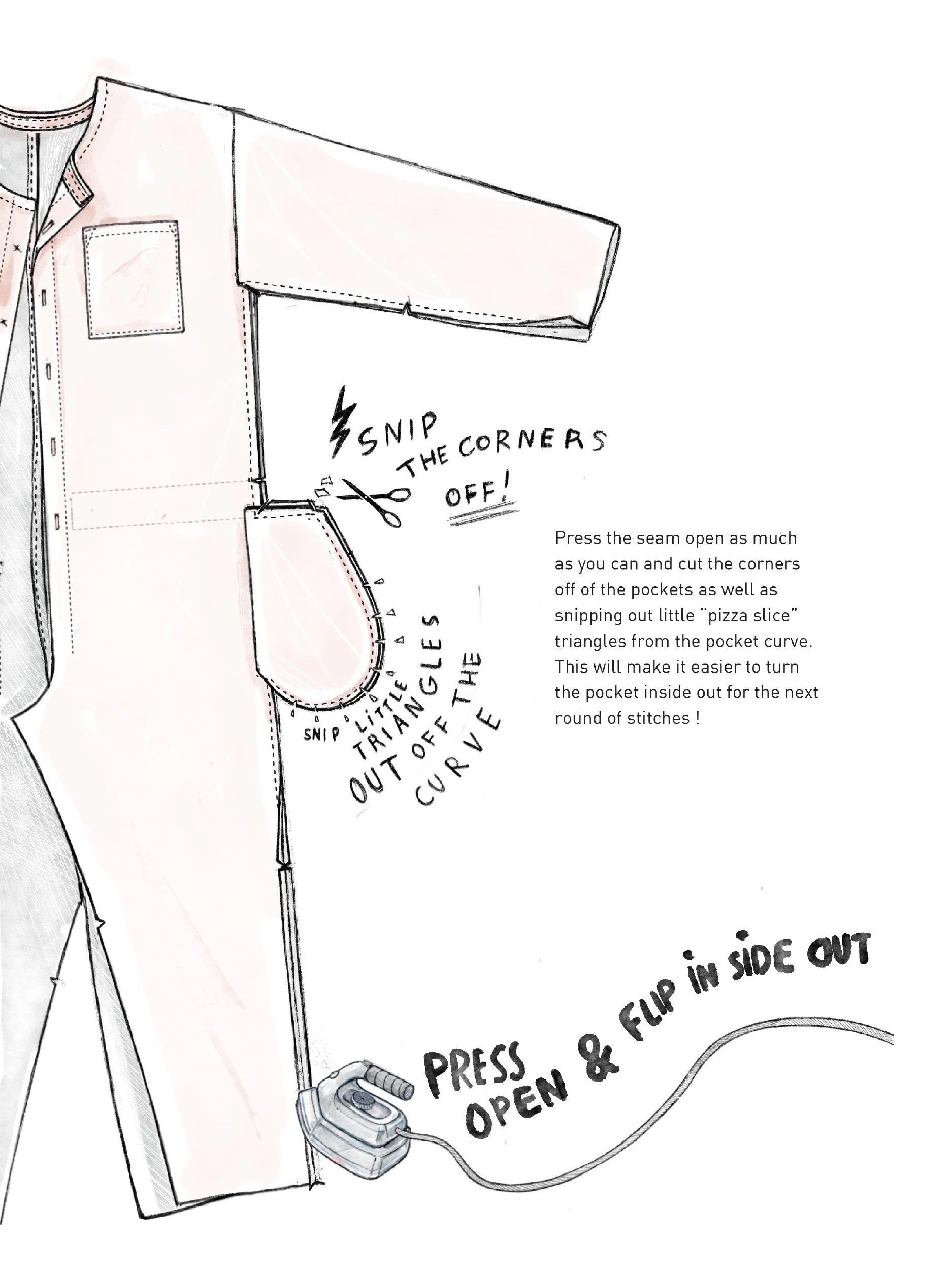 lazy jumpsuit tutorial illustration