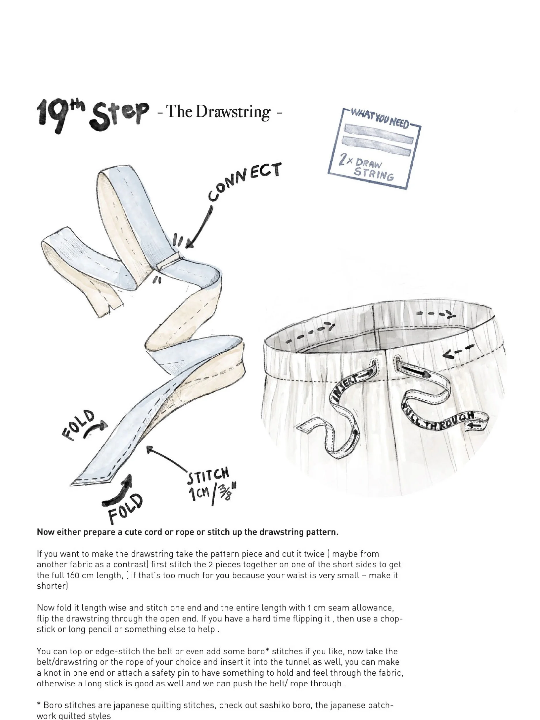 lazy pants tutorial illustration