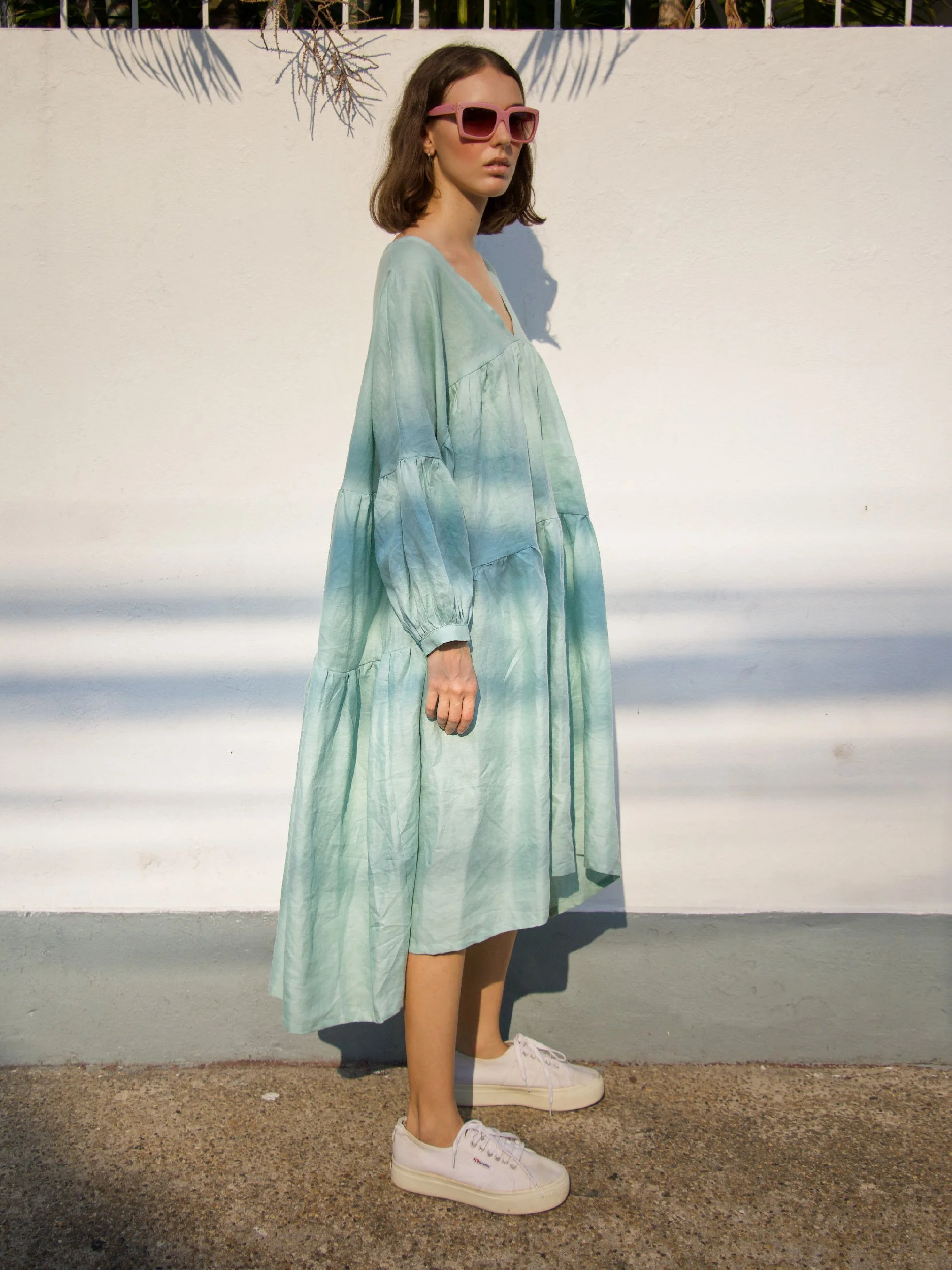 puffy dress side view