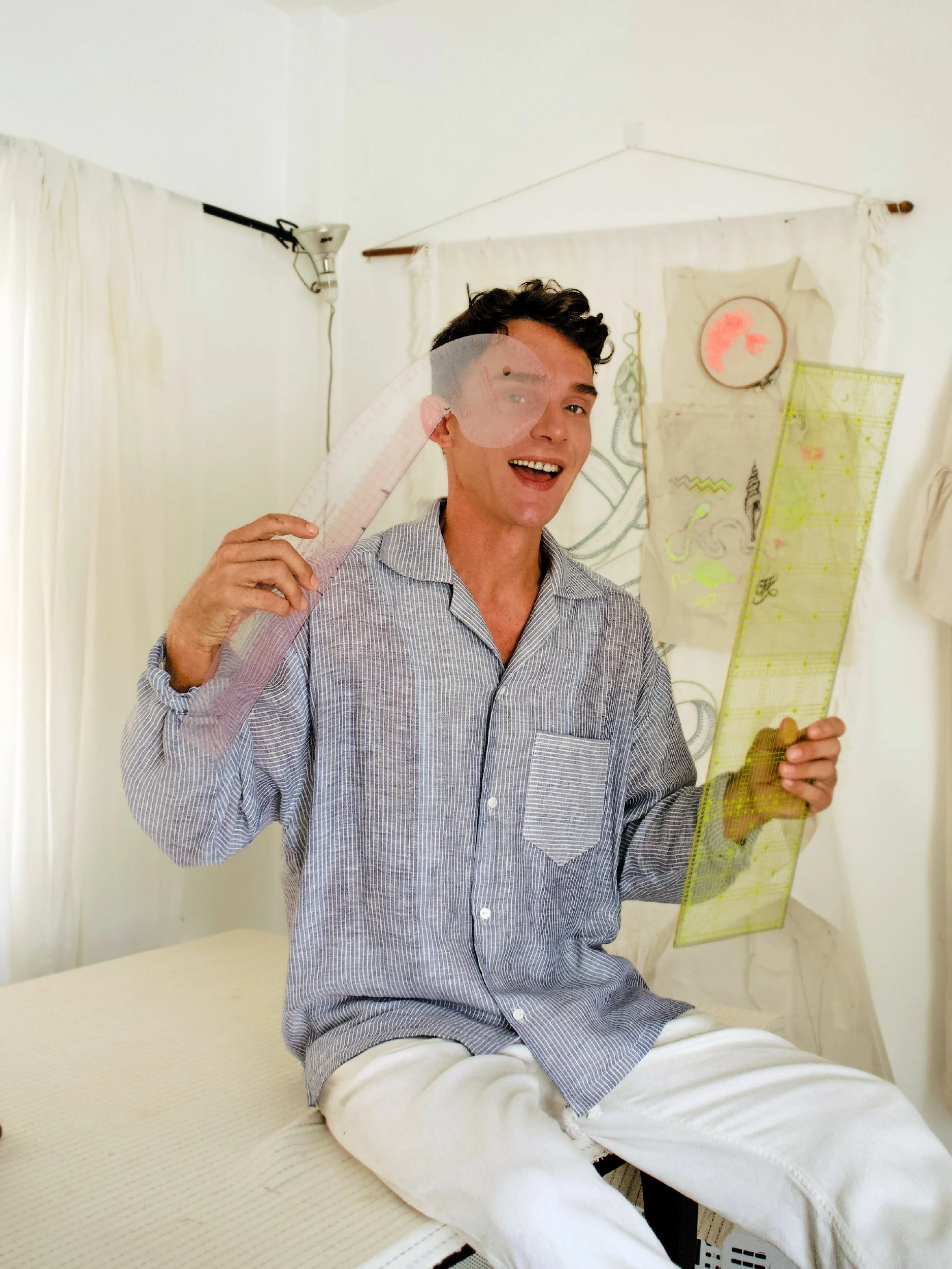 laguna shirt long sleeve view worn by designer