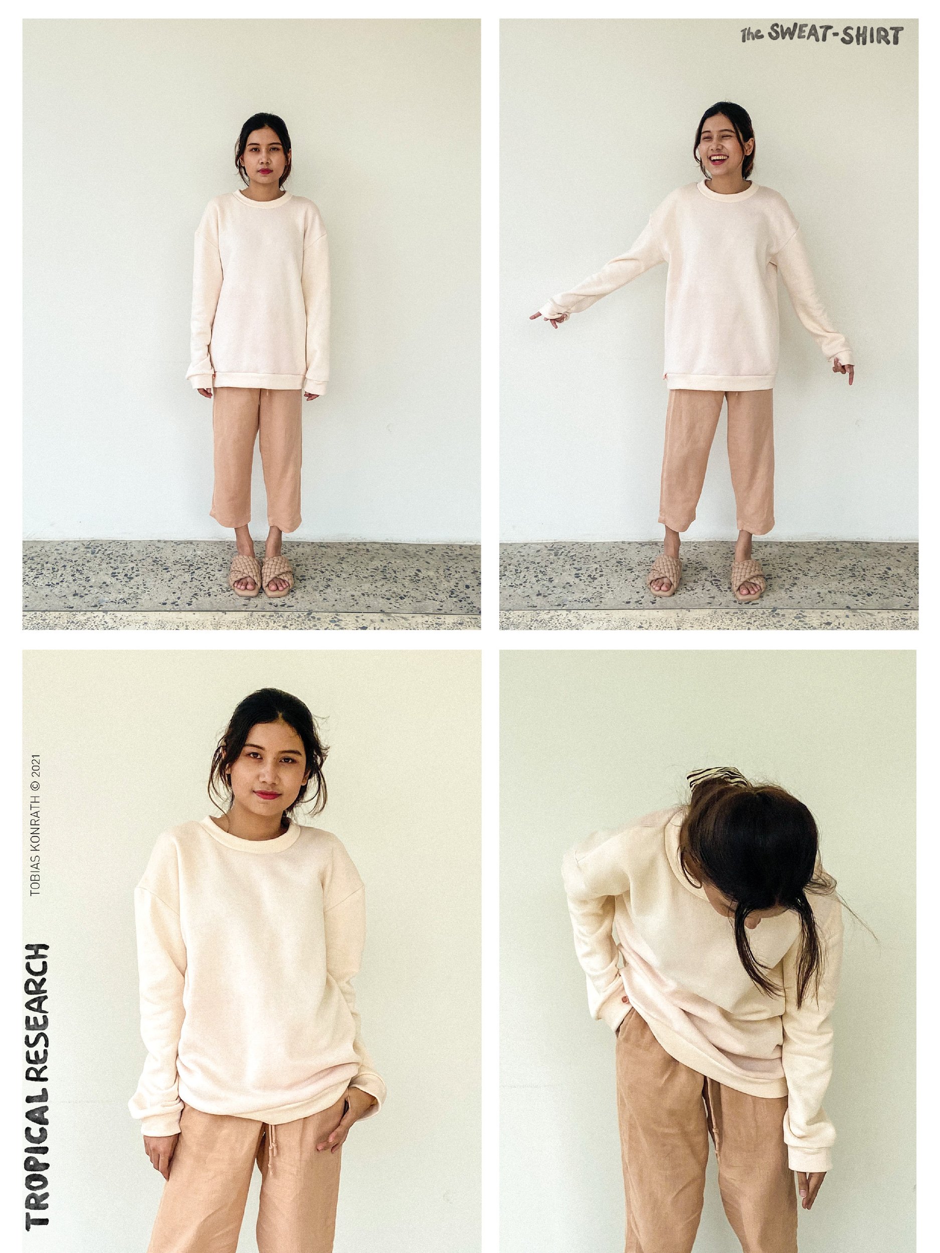 Sweatshirt crew neck model images