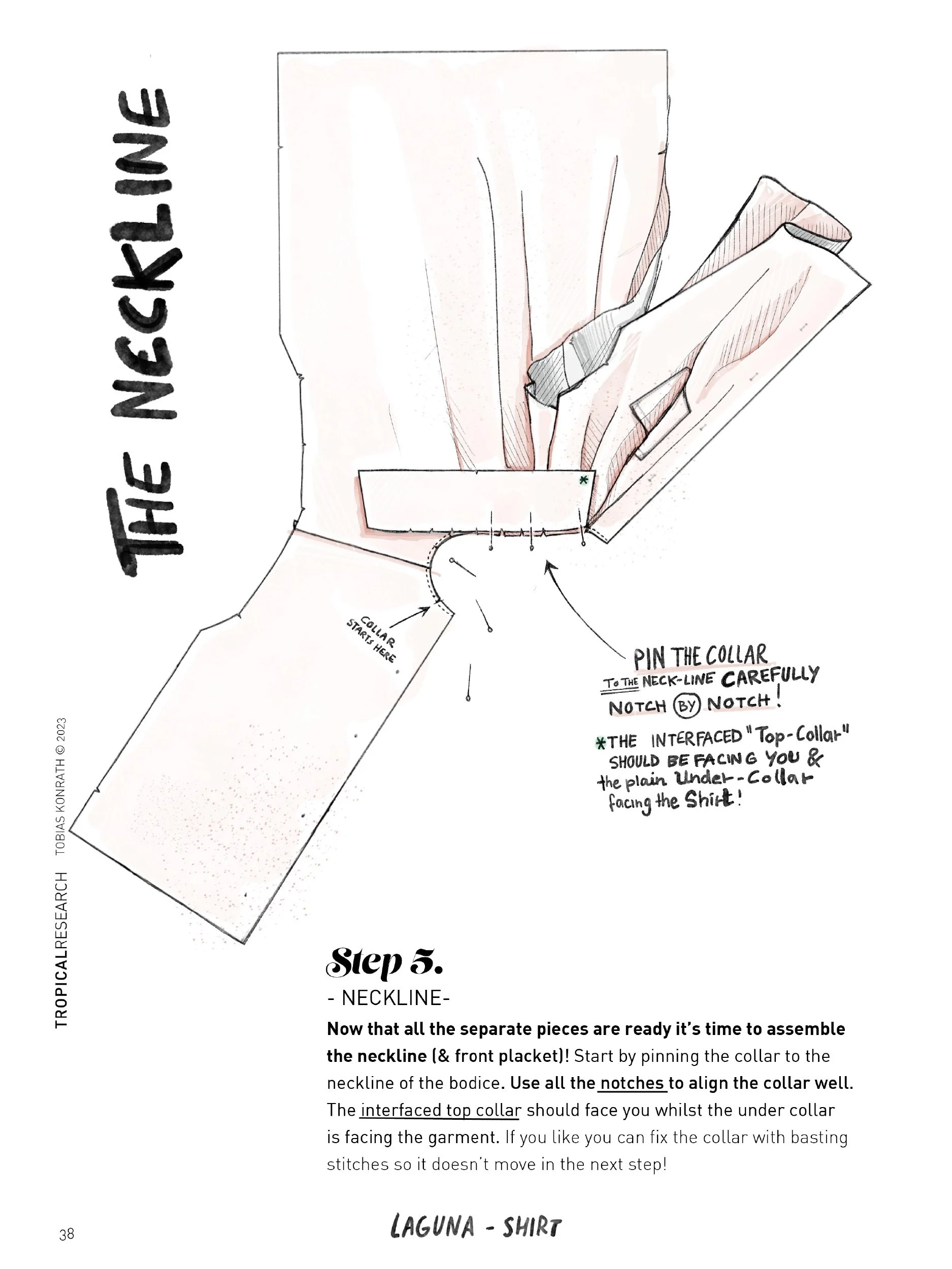 Laguna shirt tutorial illustration