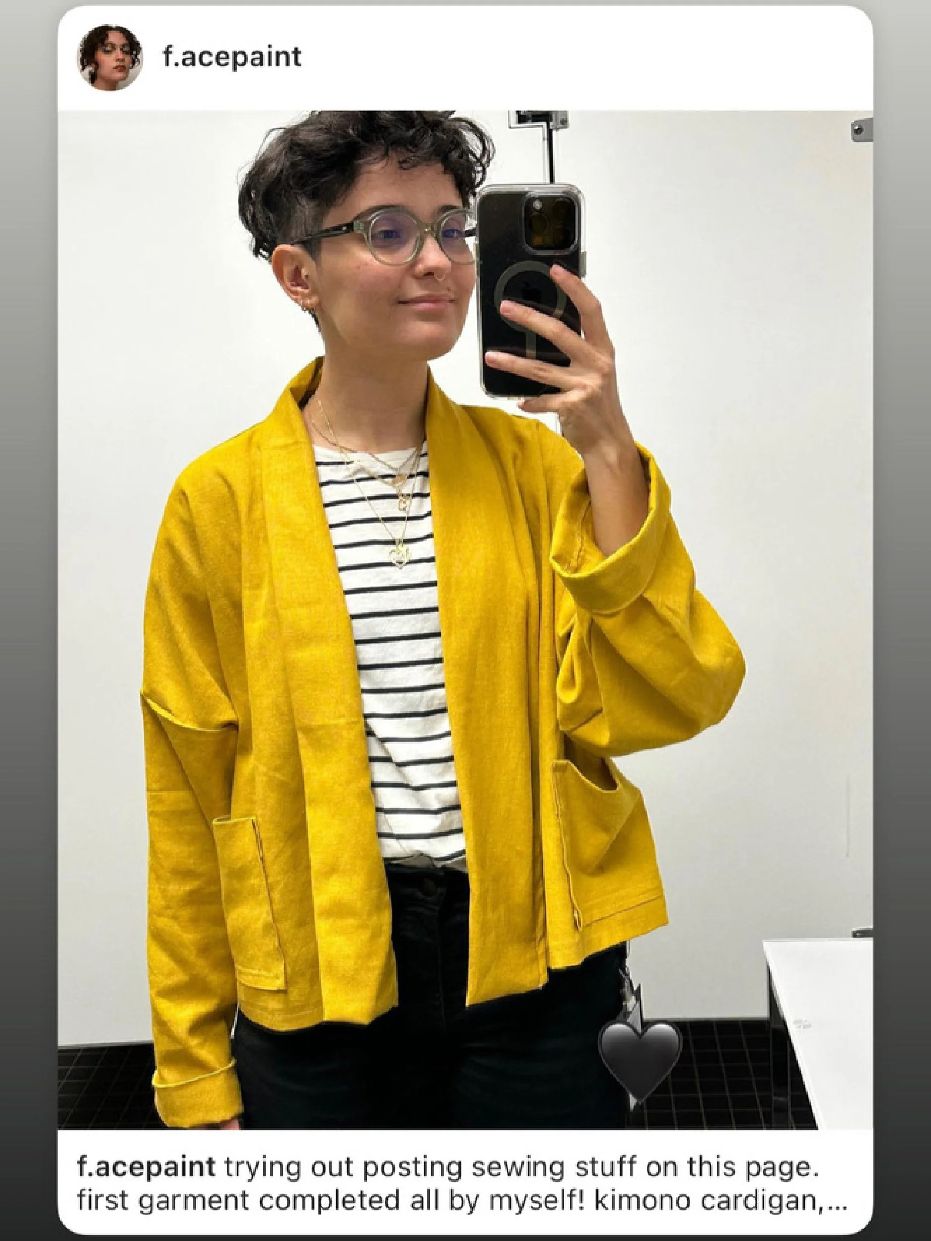 minimalist cardigan social media community image