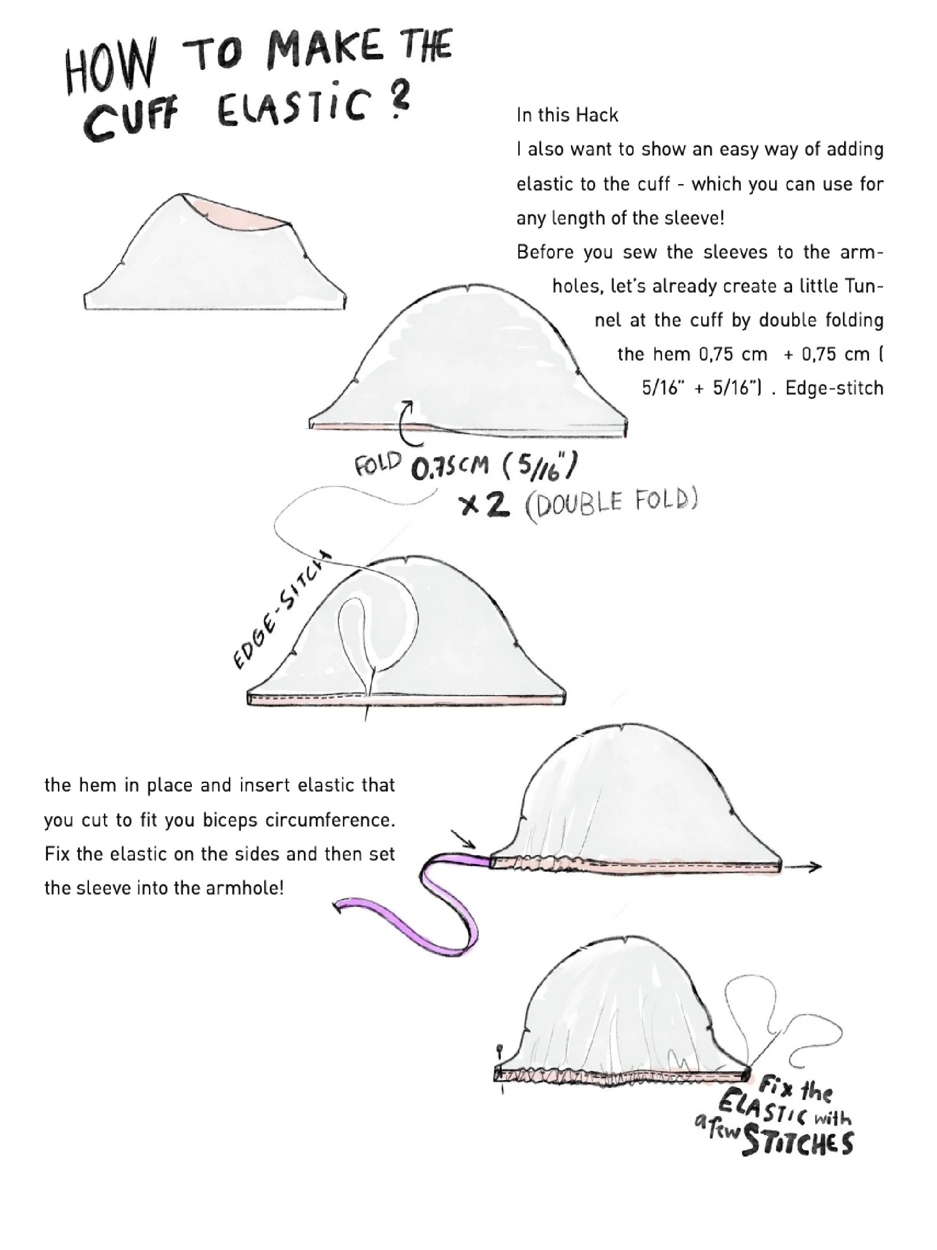 beach dress tutorial illustration - pattern hack