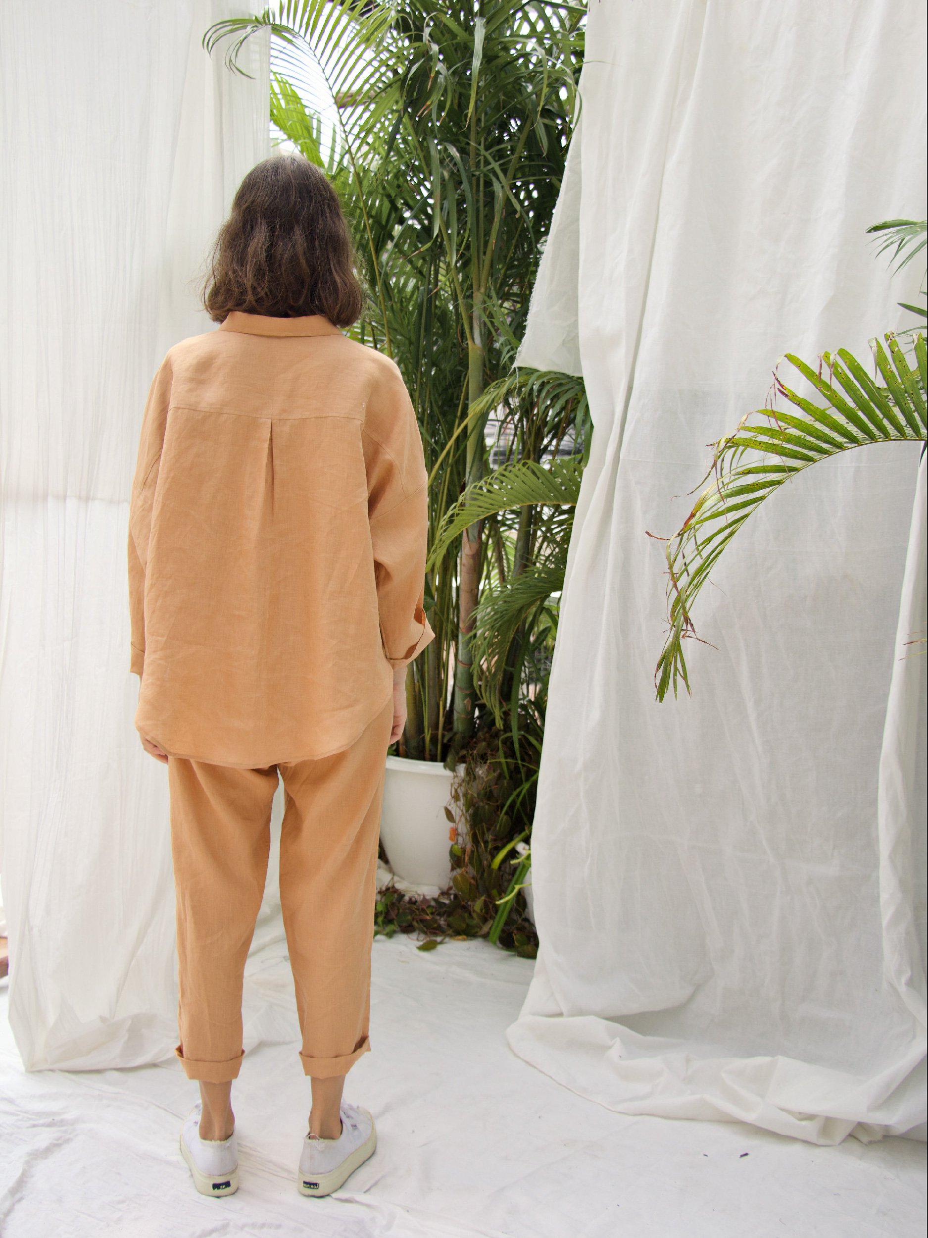 minimalist shirt front back view short version