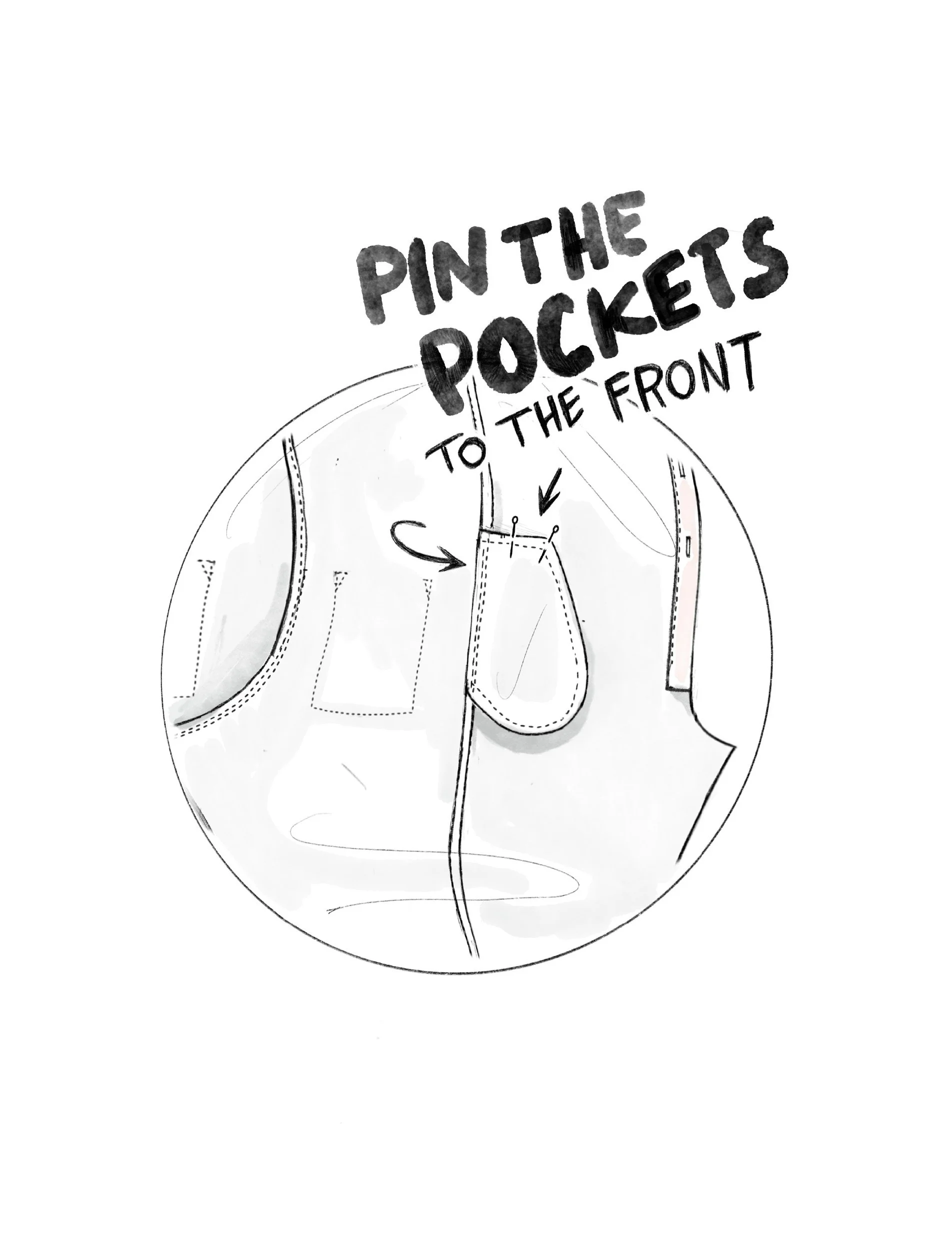lazy jumpsuit tutorial illustration