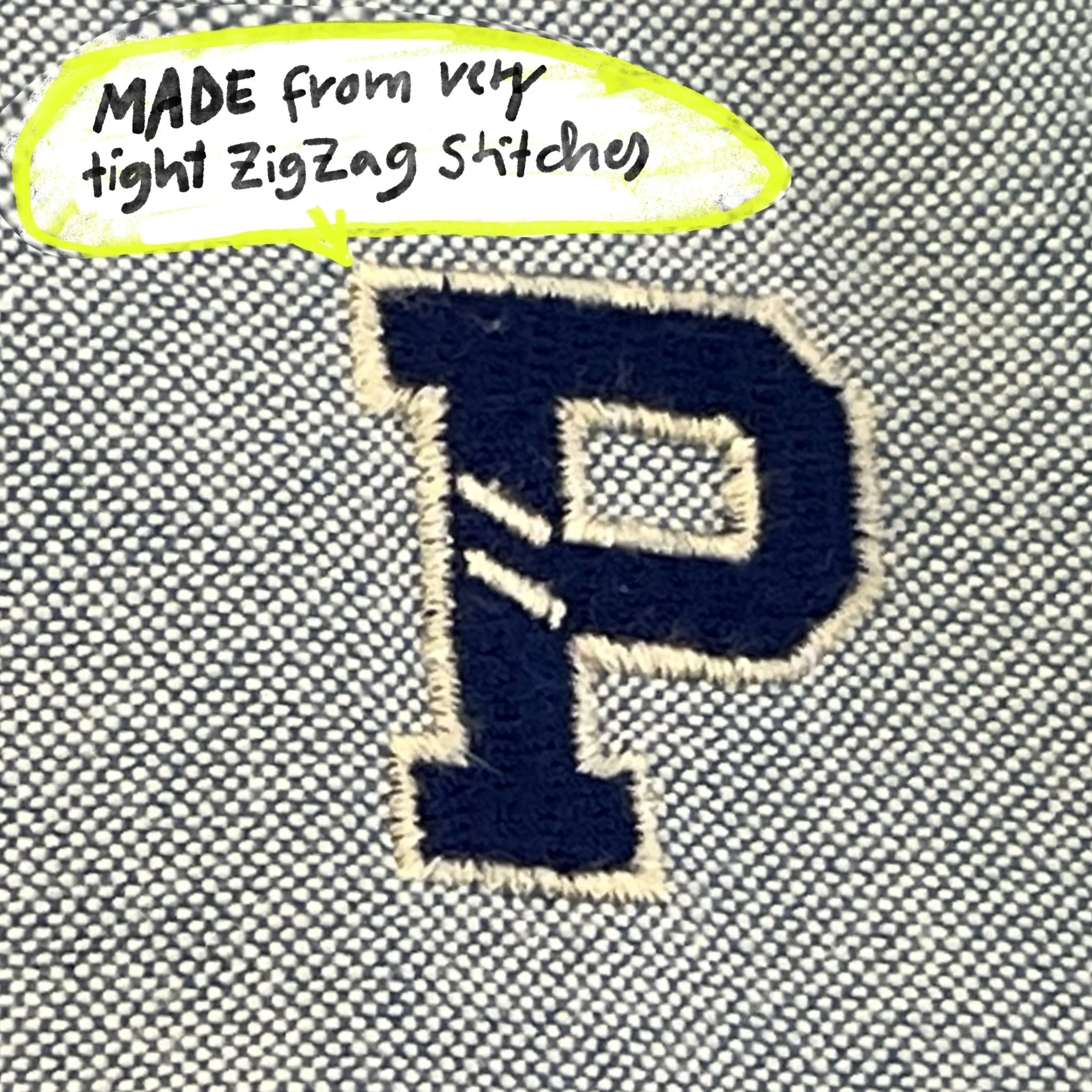 embroidery made from zigzag stitches graphic