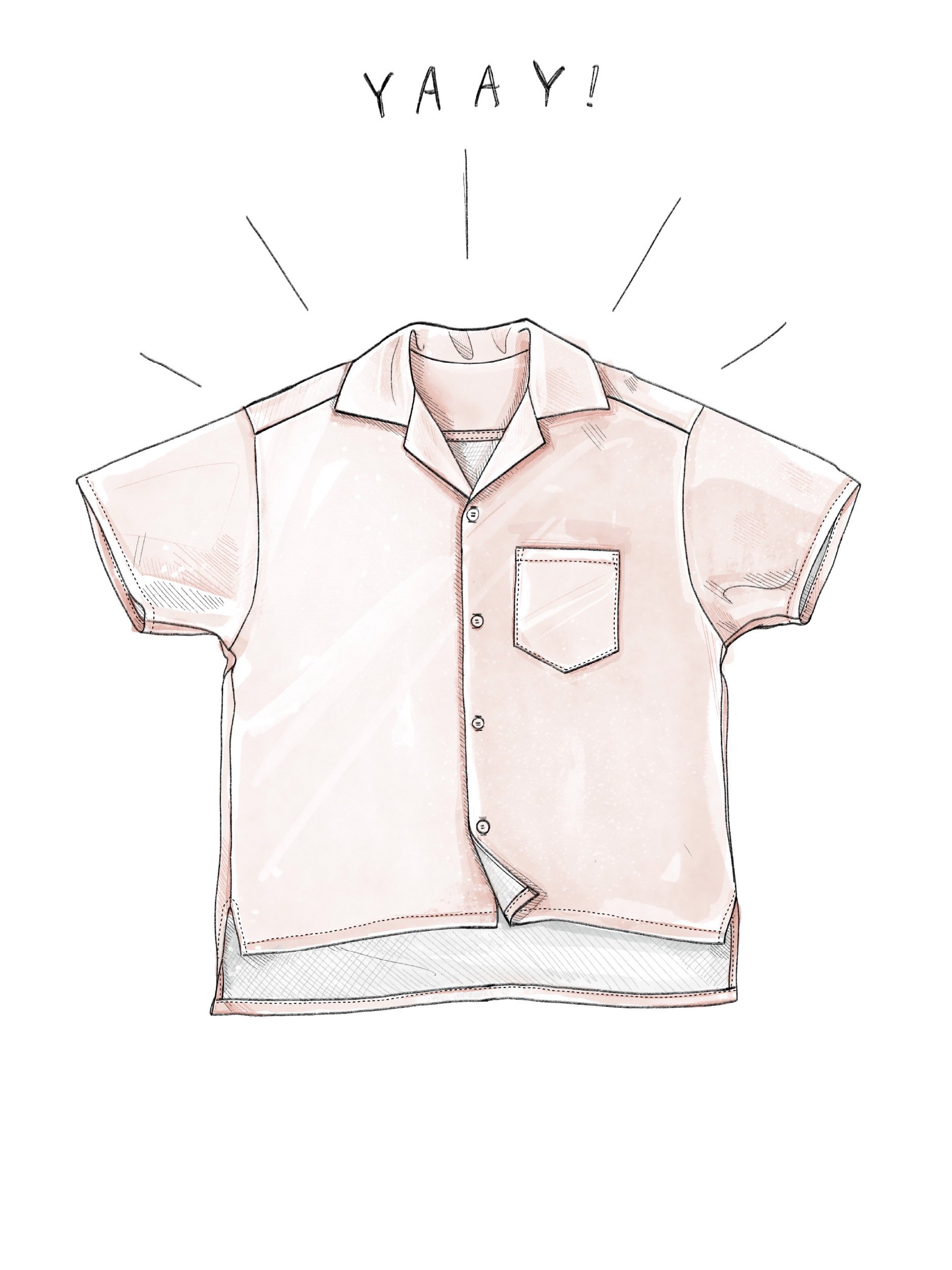 Laguna Shirt - flat illustration