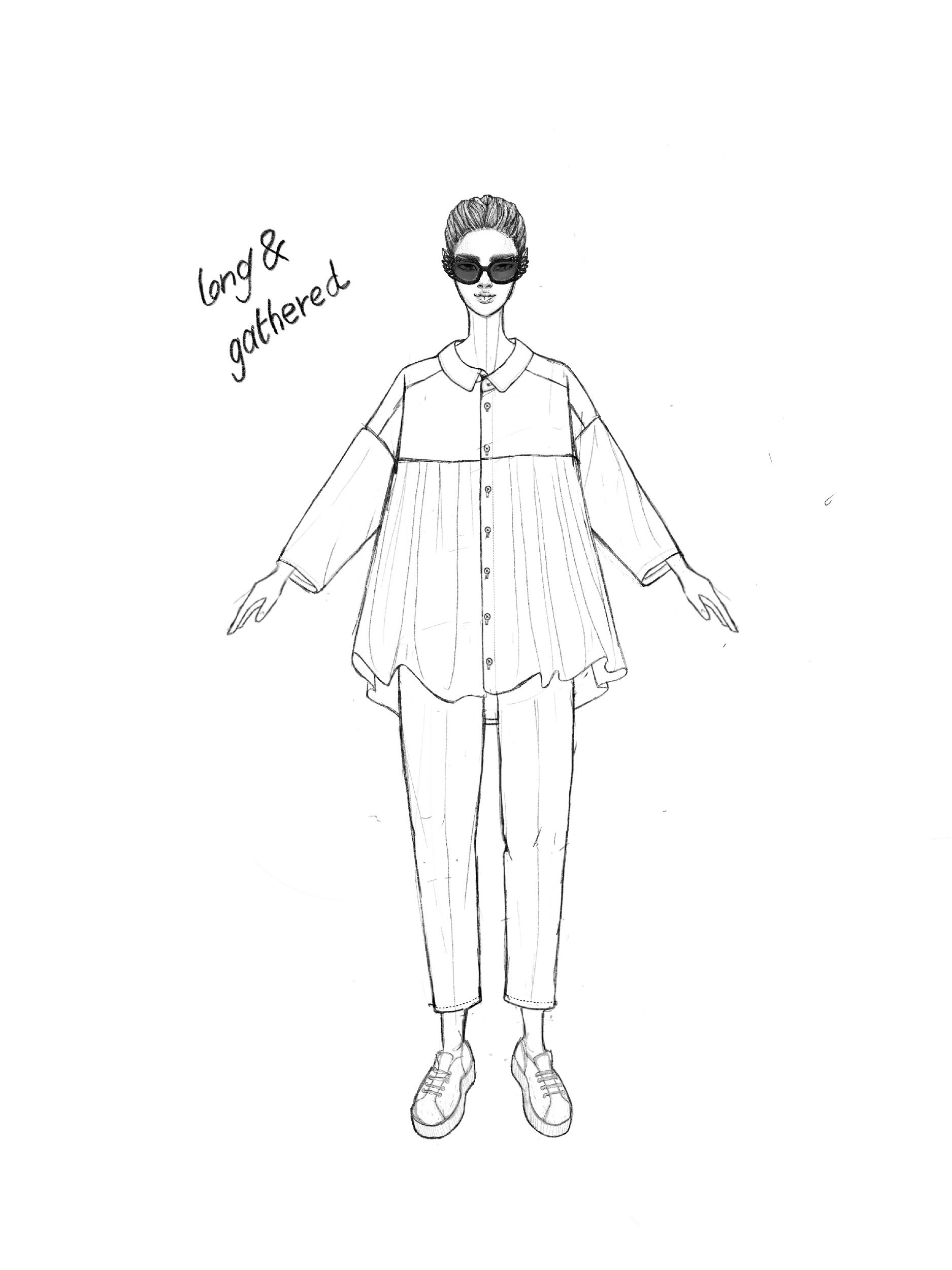 minimalist shirt gathered hack