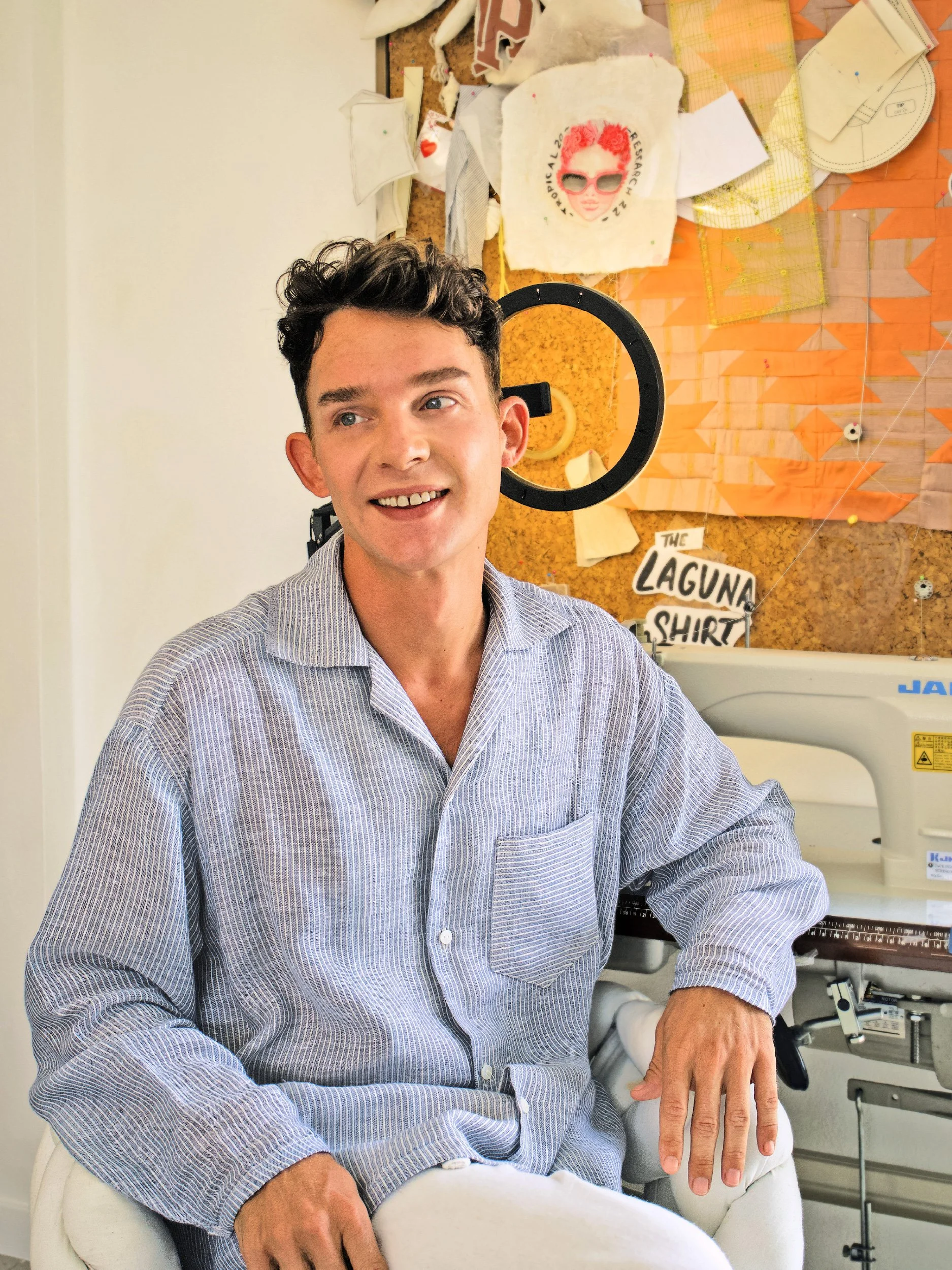 laguna shirt long sleeve view worn by designer