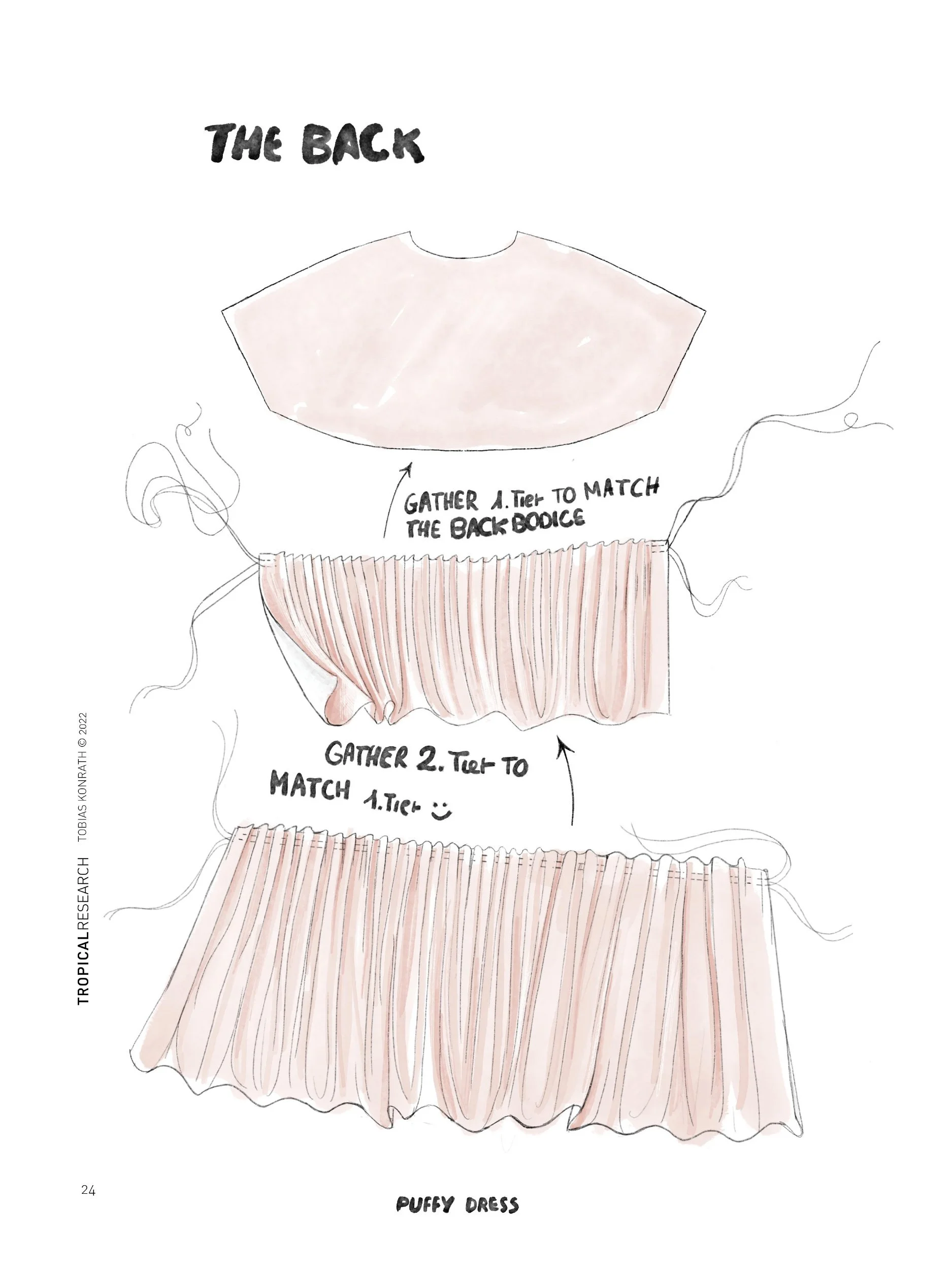 puffy dress tutorial illustration
