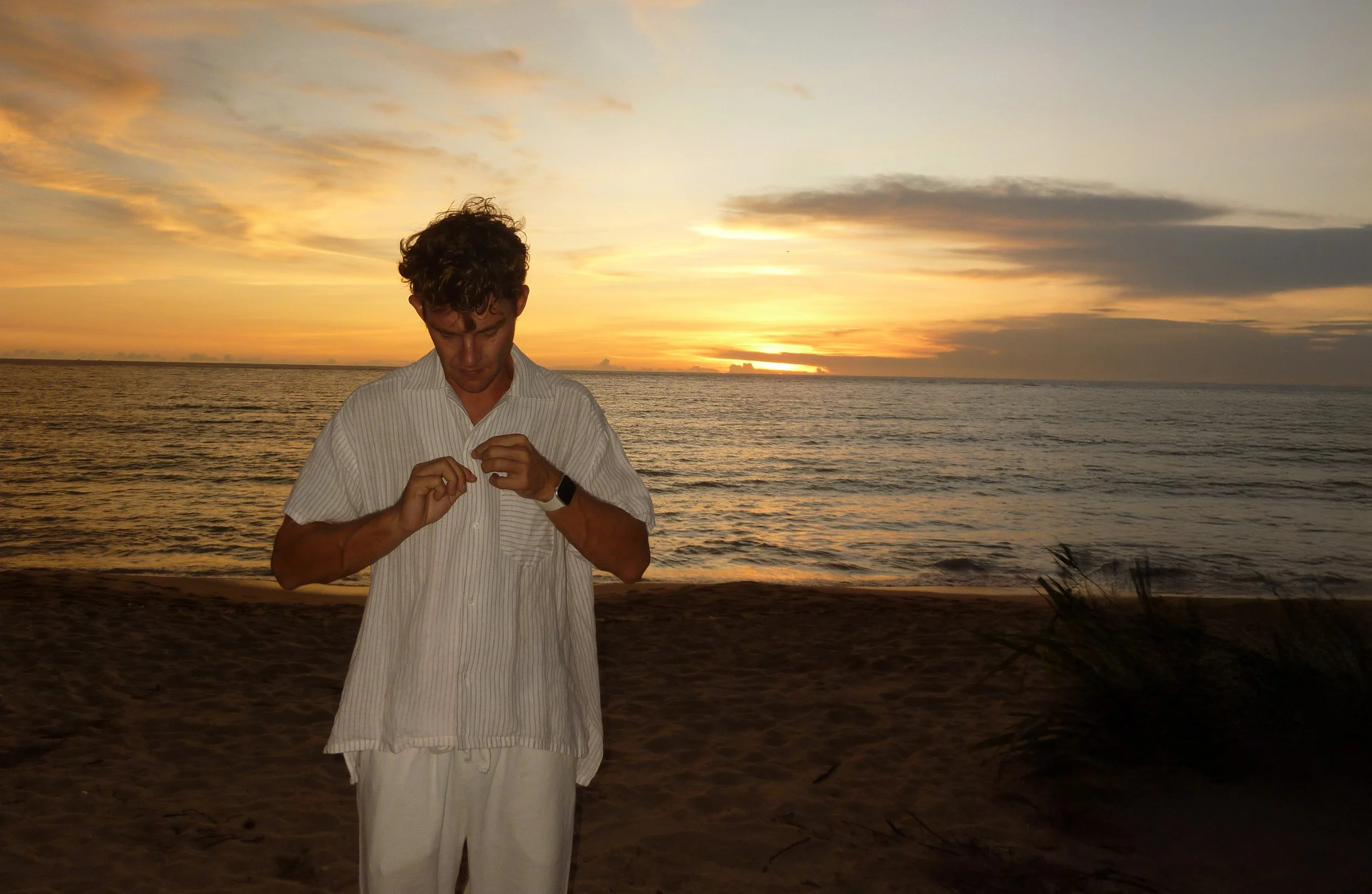 laguna shirt and lazy pants on the beach.jpg