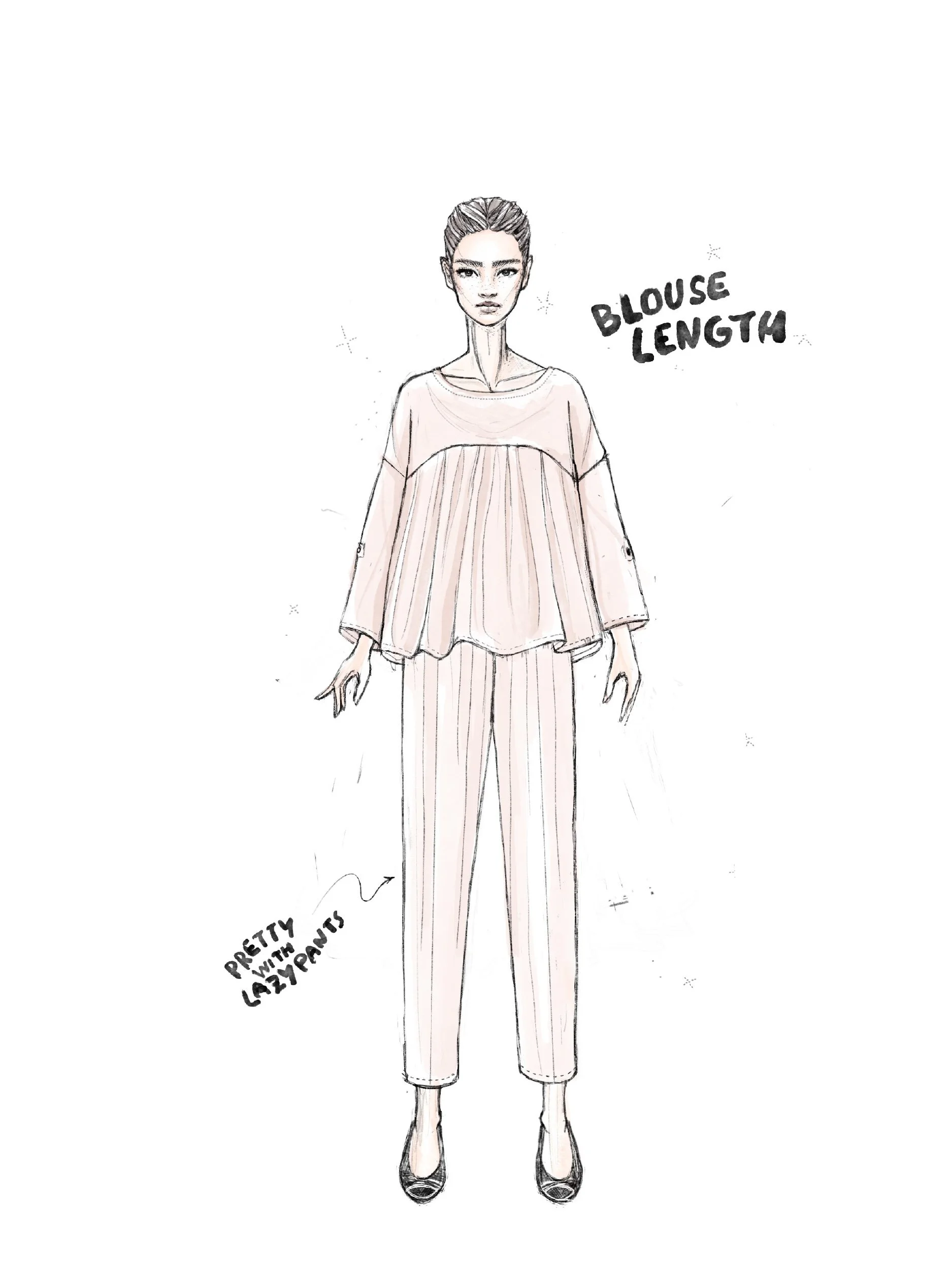 baby doll dress blouse length view