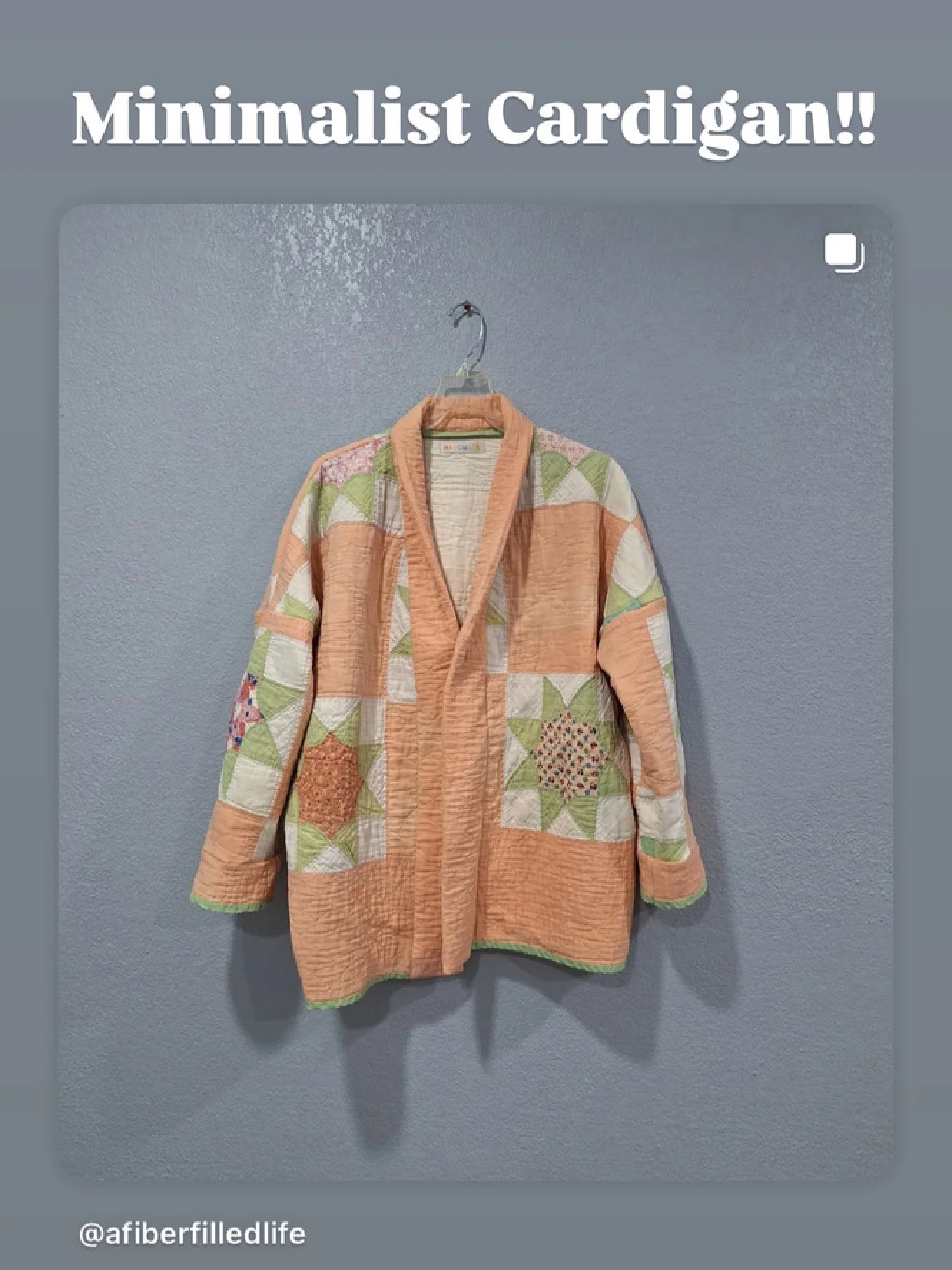 minimalist cardigan social media community image