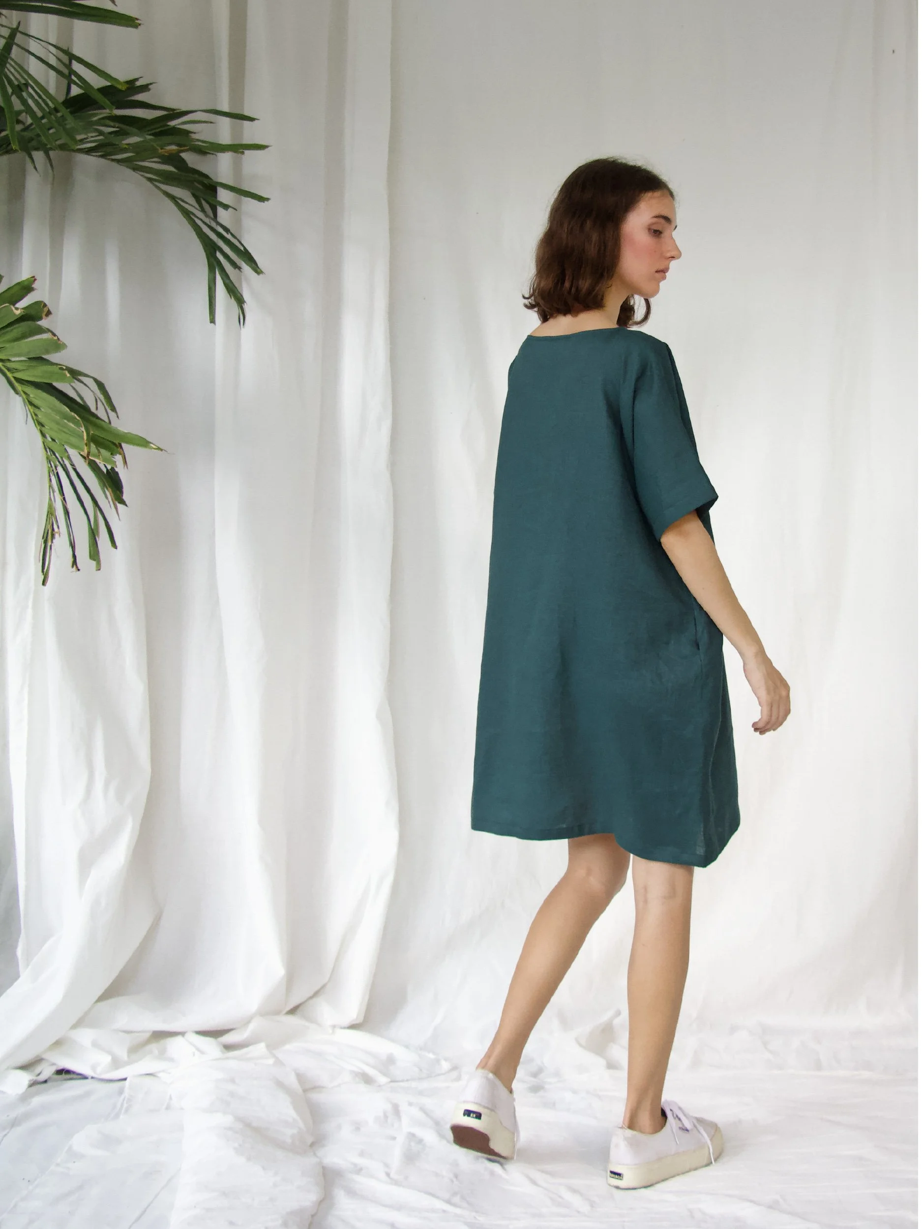 t-shirt tunic side view