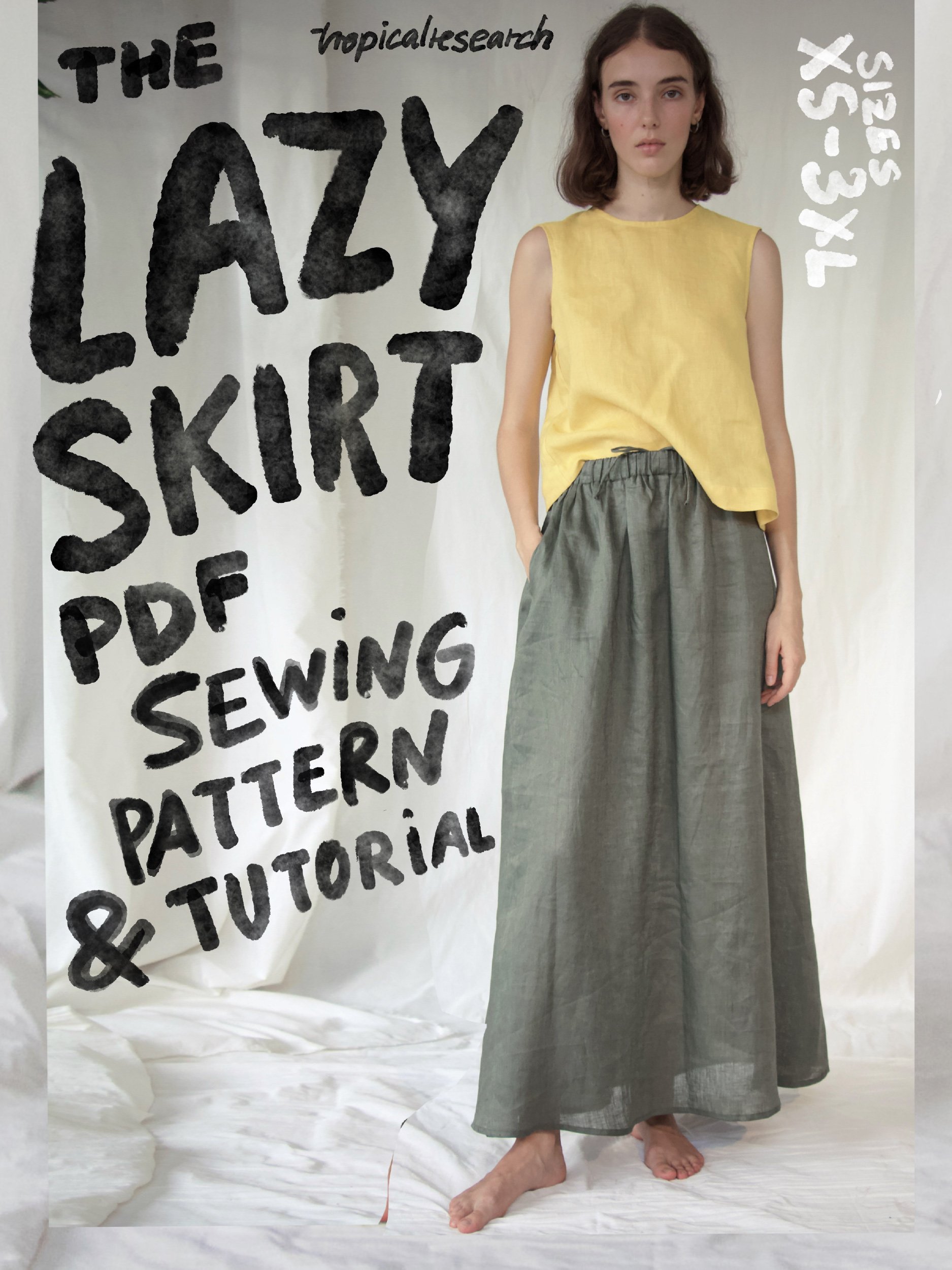 Lazy Skirt - PDF Sewing Pattern