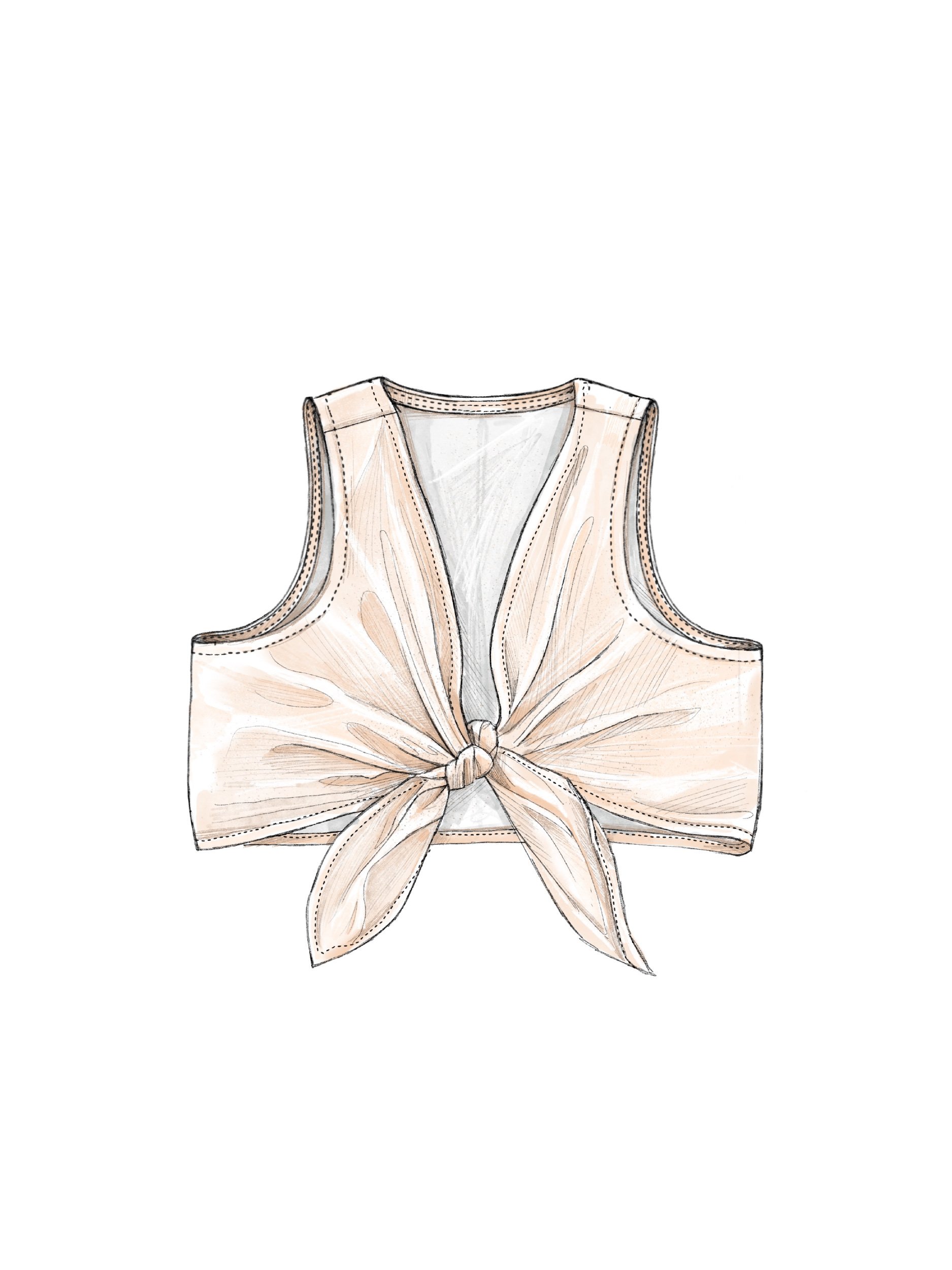 knot top flat illustration