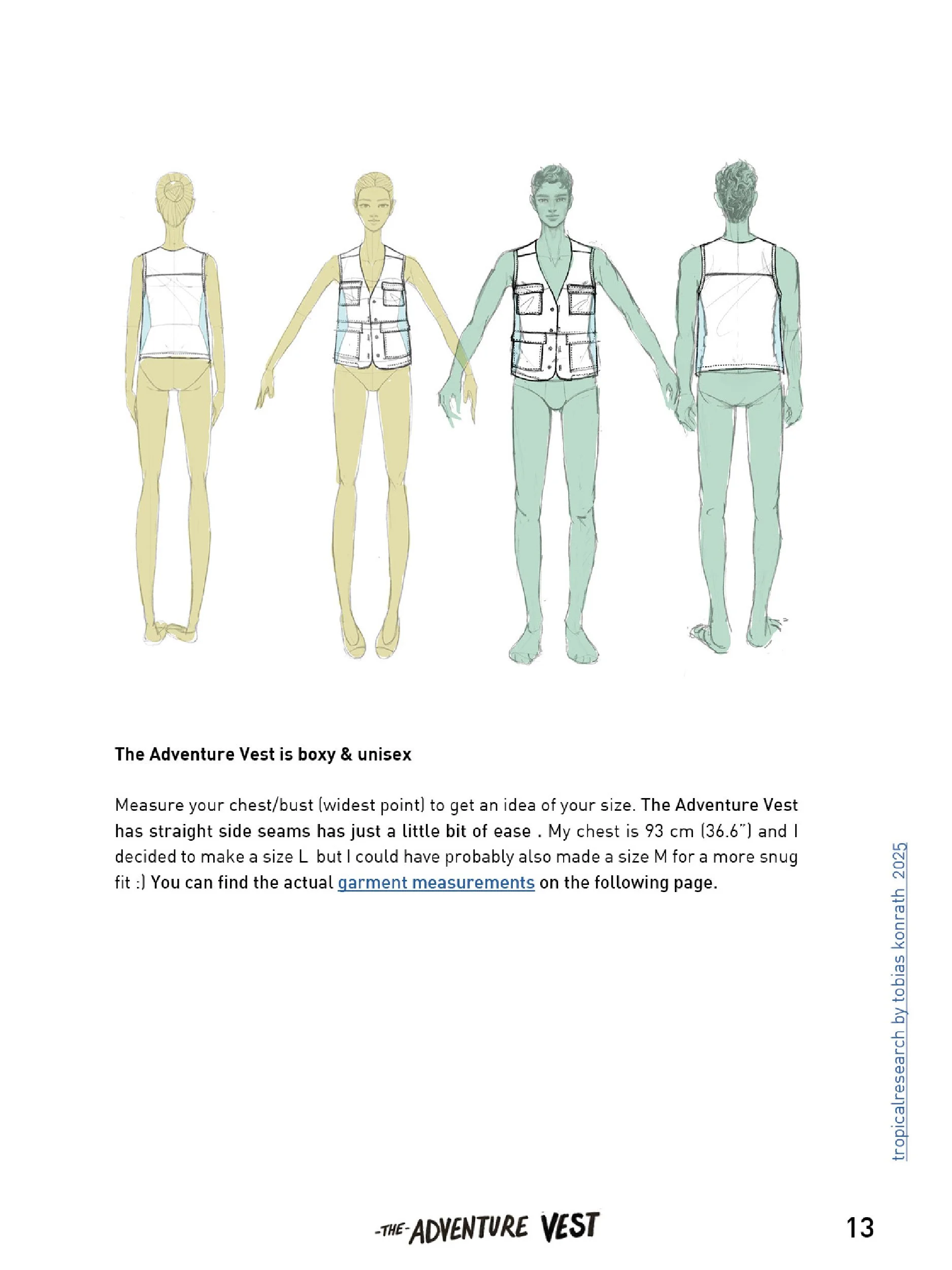 adventure vest illustration fit and ease