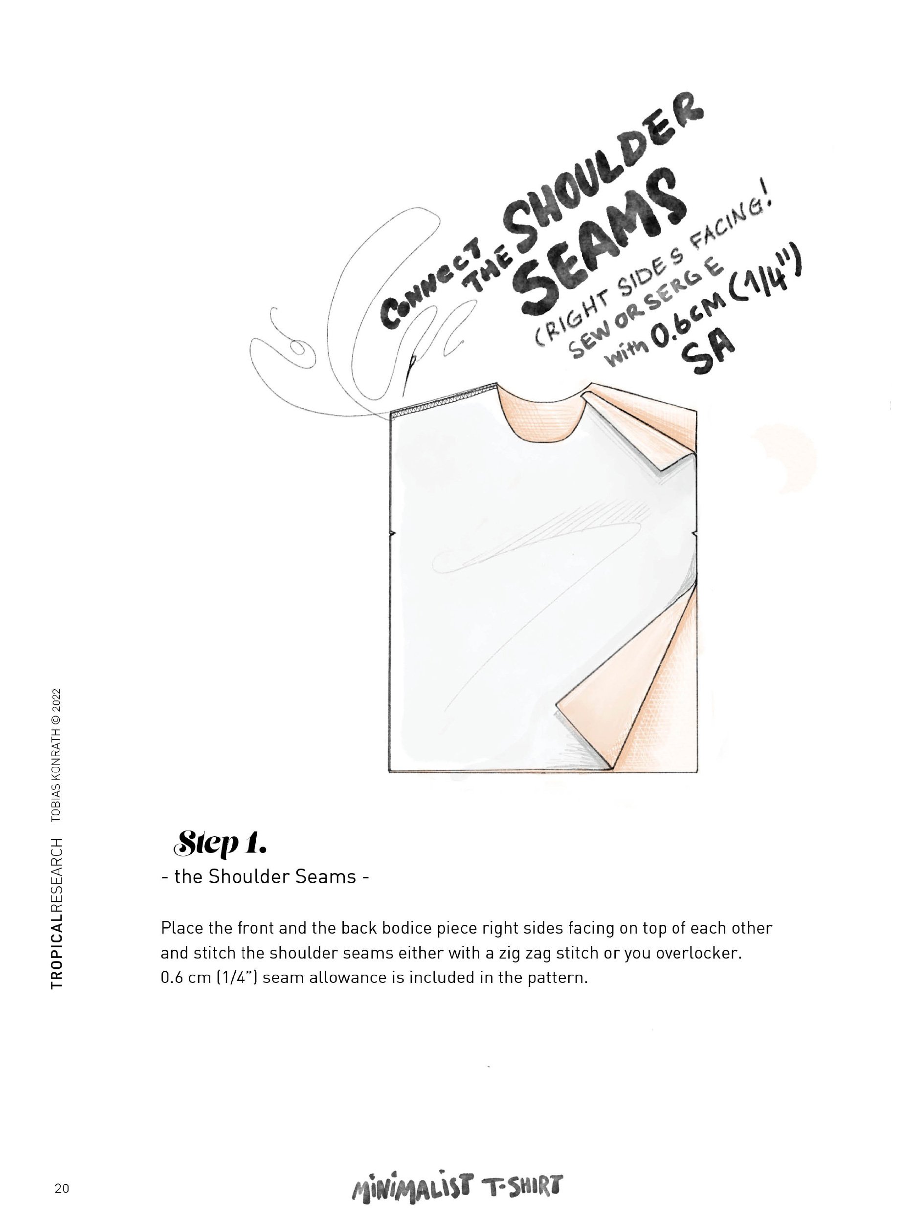 minimalist t-shirt tutorial illustration