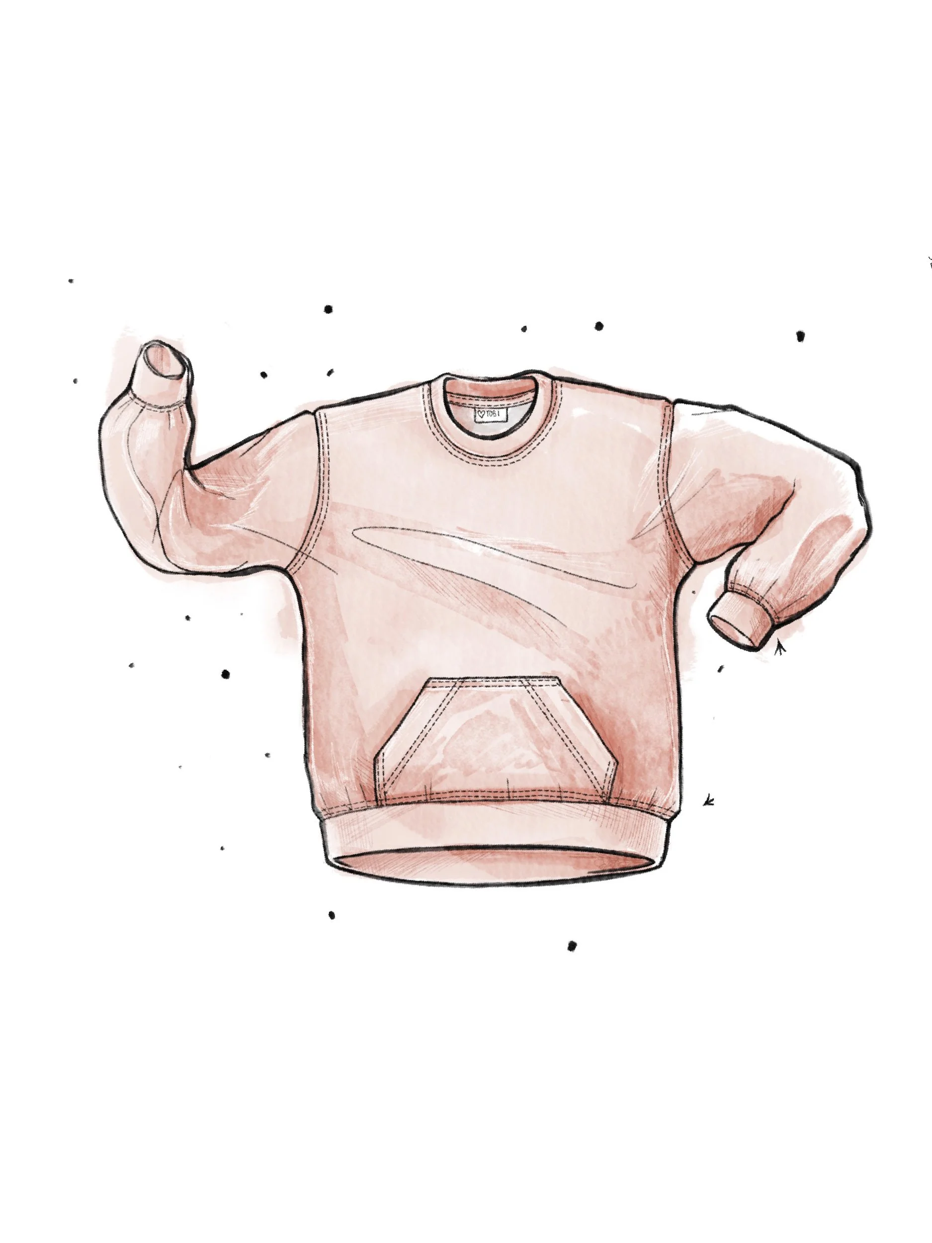 Sweatshirt crew neck illustration