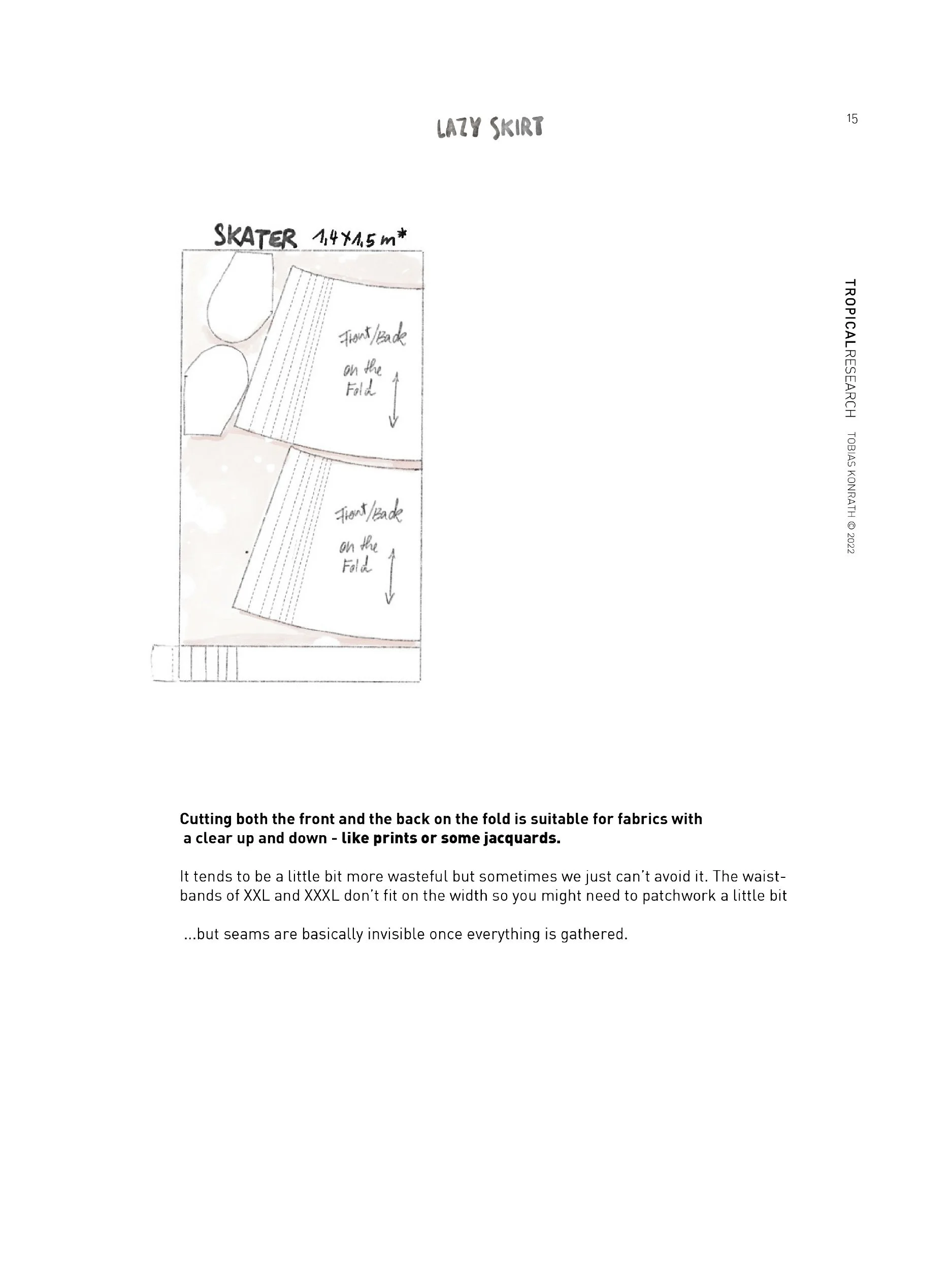 Lazy Skirt - lay plan ideas - cutting layouts