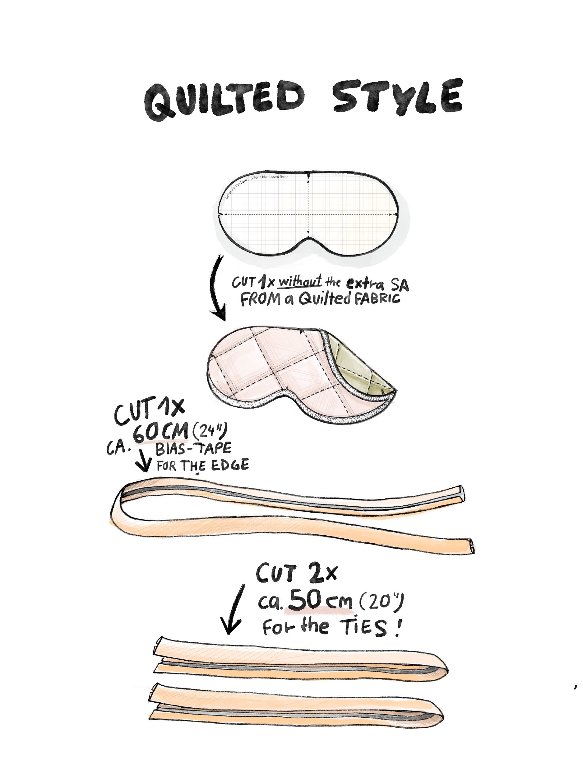 tutorial excerpt quilted dream mask