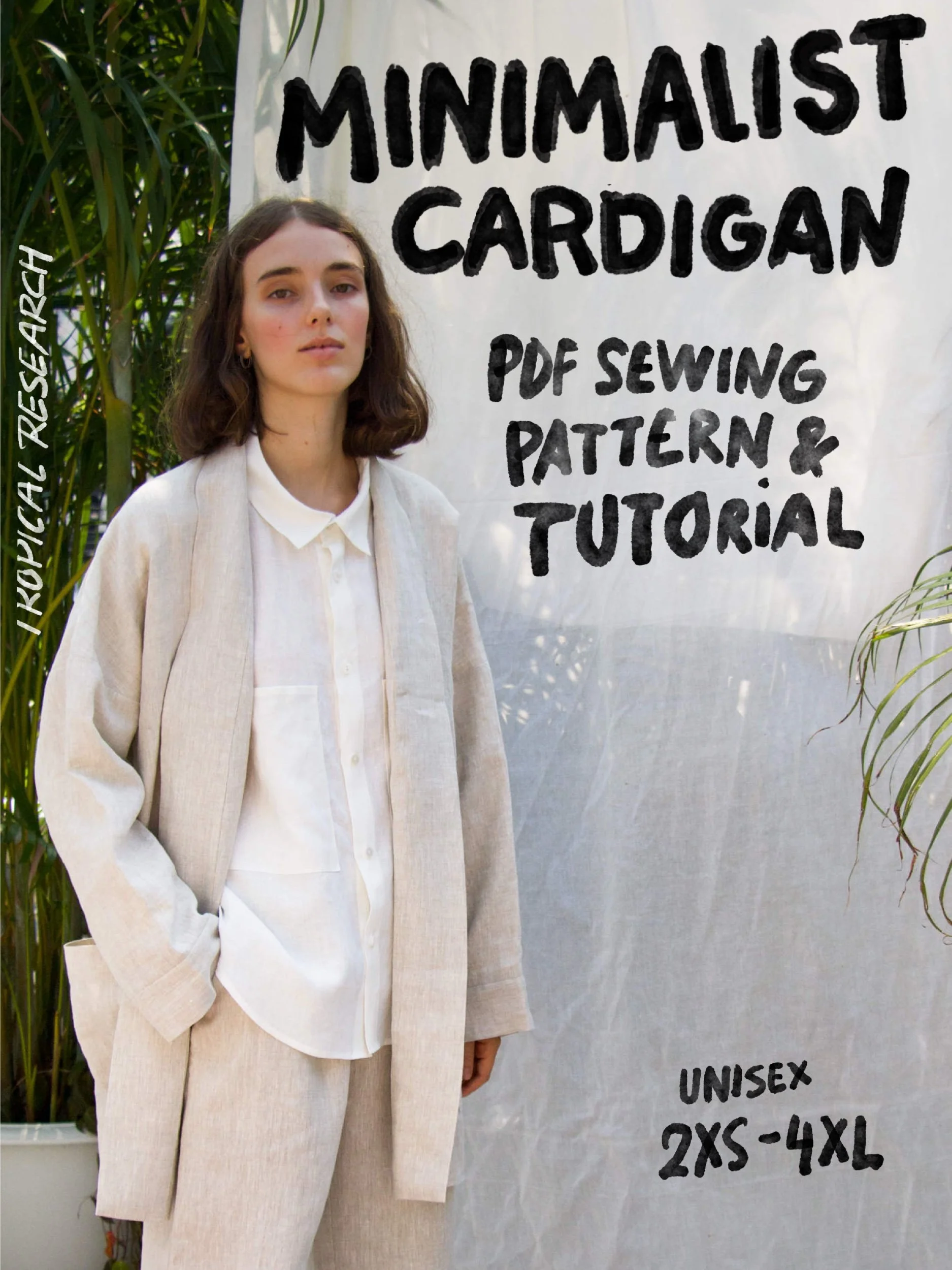 Minimalist Cardigan - PDF Sewing Pattern