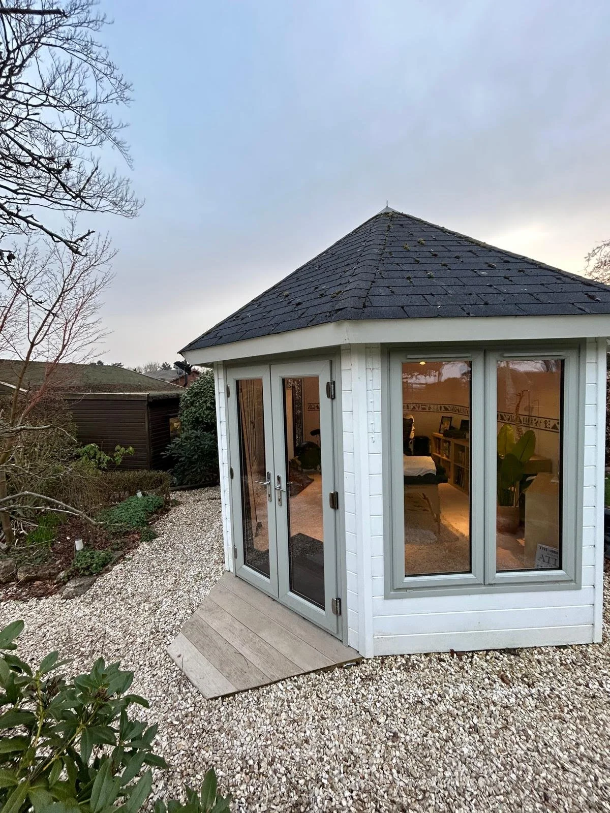 Clean and modern osteopathy clinic treatment room in Sheffield