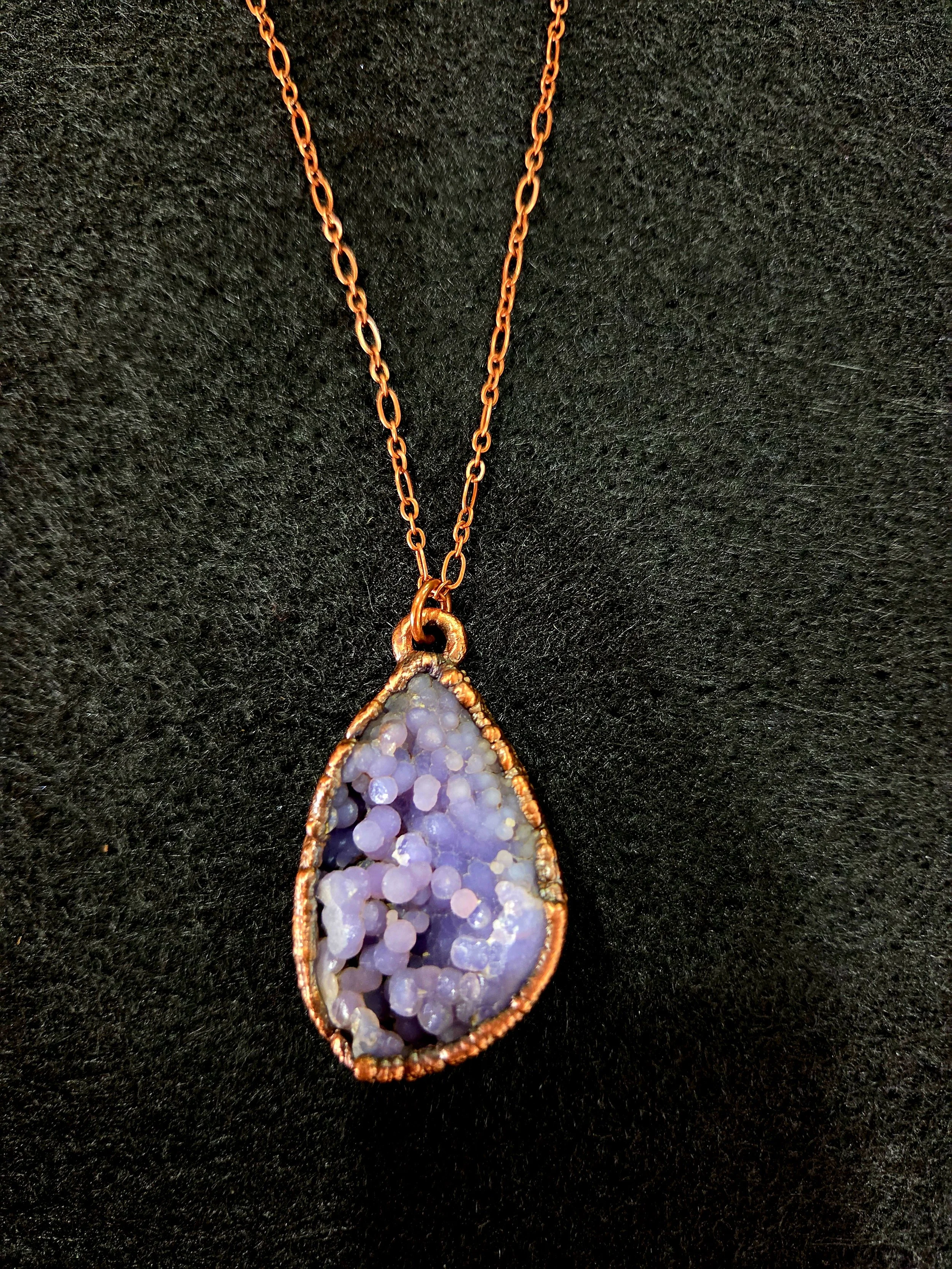 Freeform Grape Agate Necklace