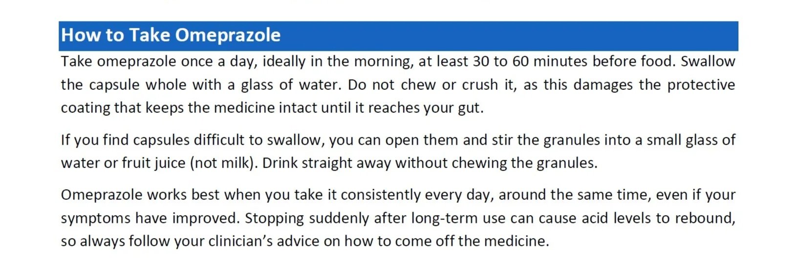 How to take omeprazole