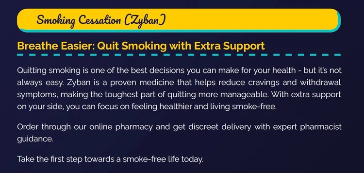Smoking Cessation and Hair Loss website copy example by a UK pharmacist