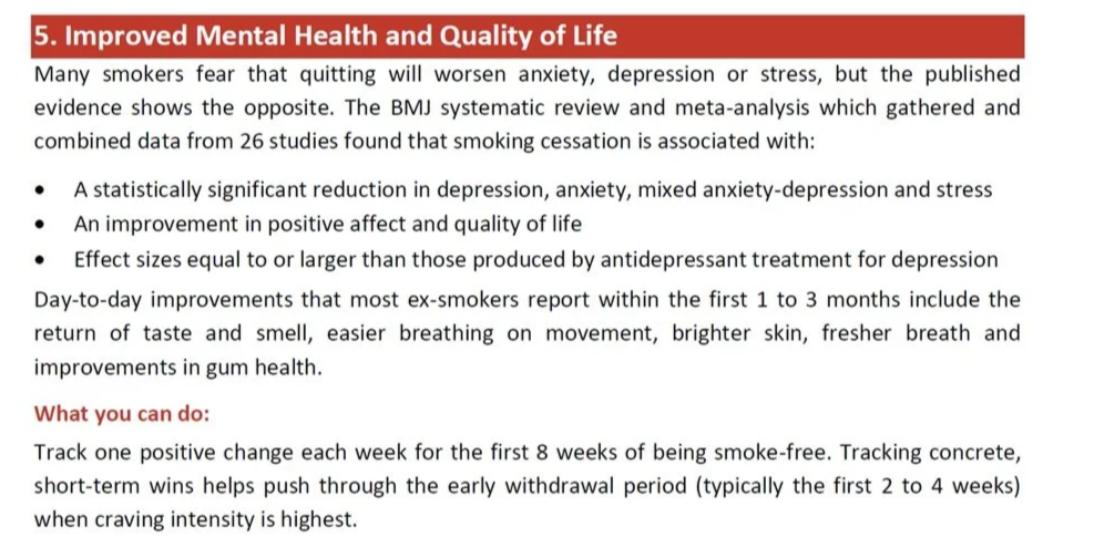 Mental Health Stop Smoking