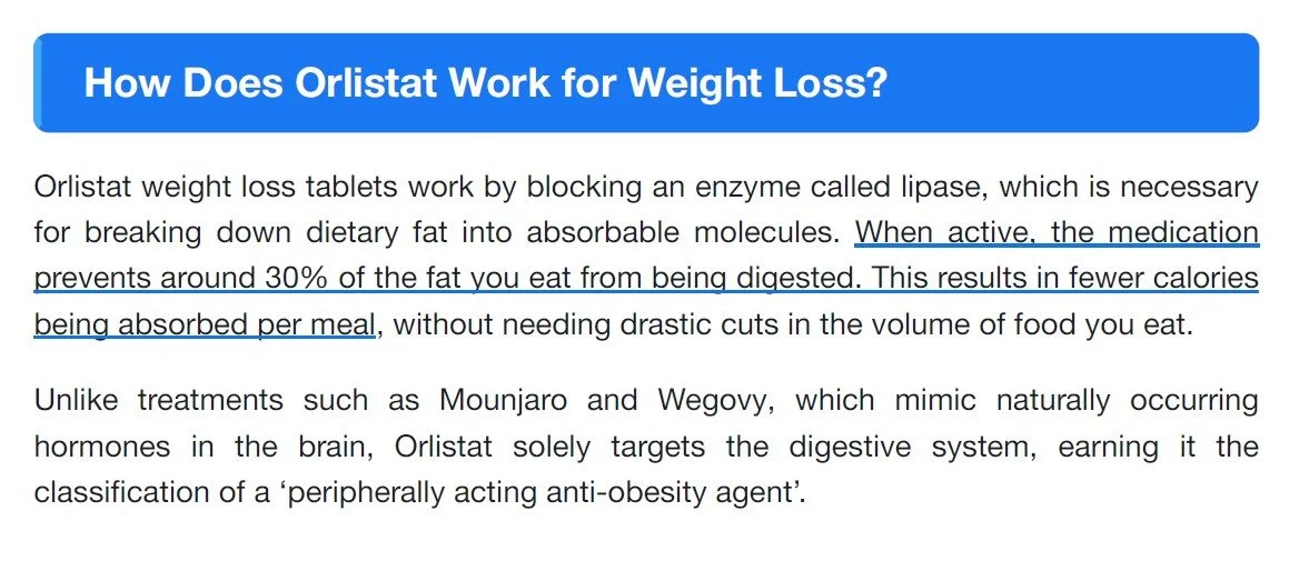 Orlistat Mechanism of Action