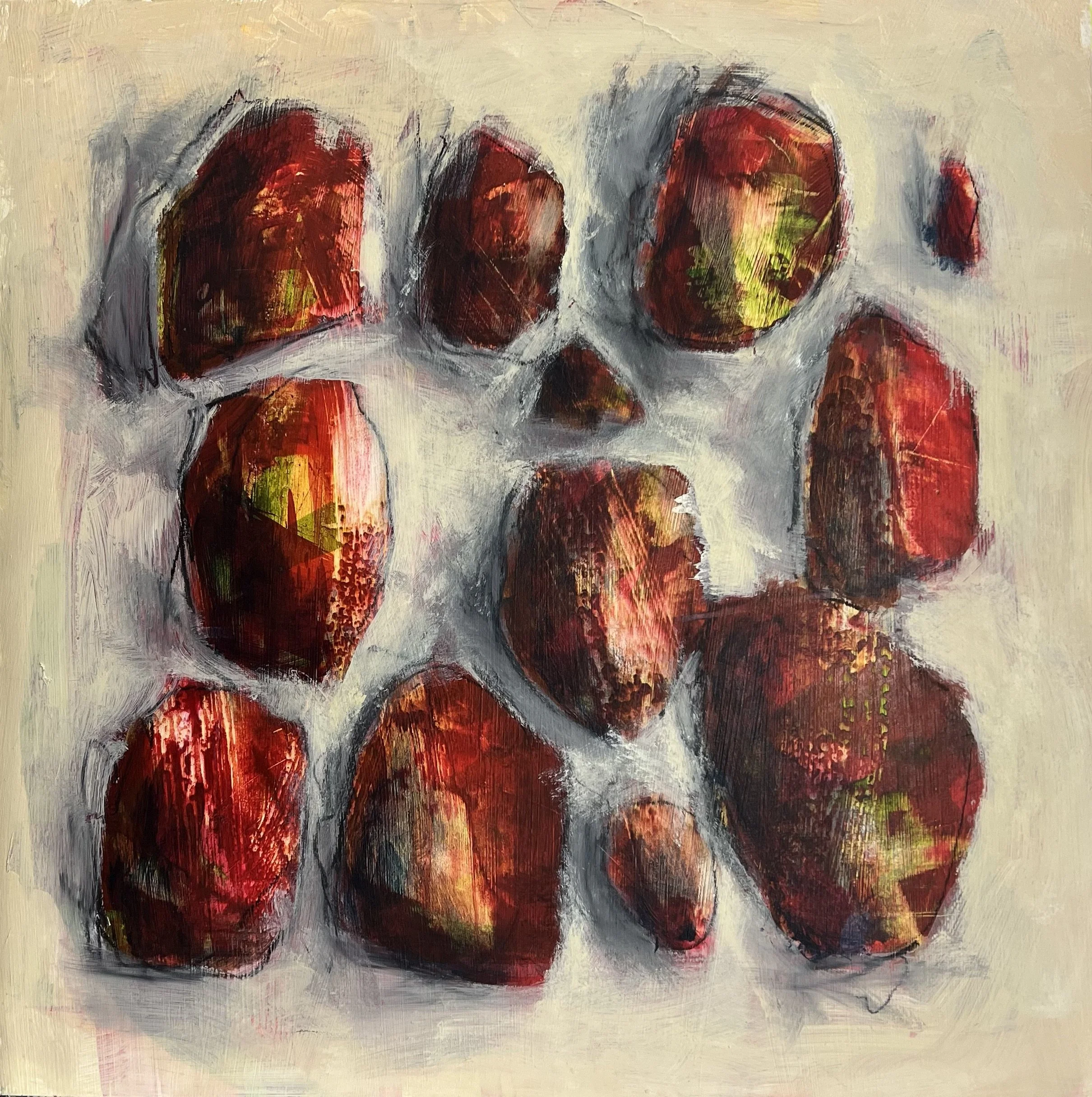 Objets Trouvé (dans mon esprit), oil on board, 50x50cm, £565