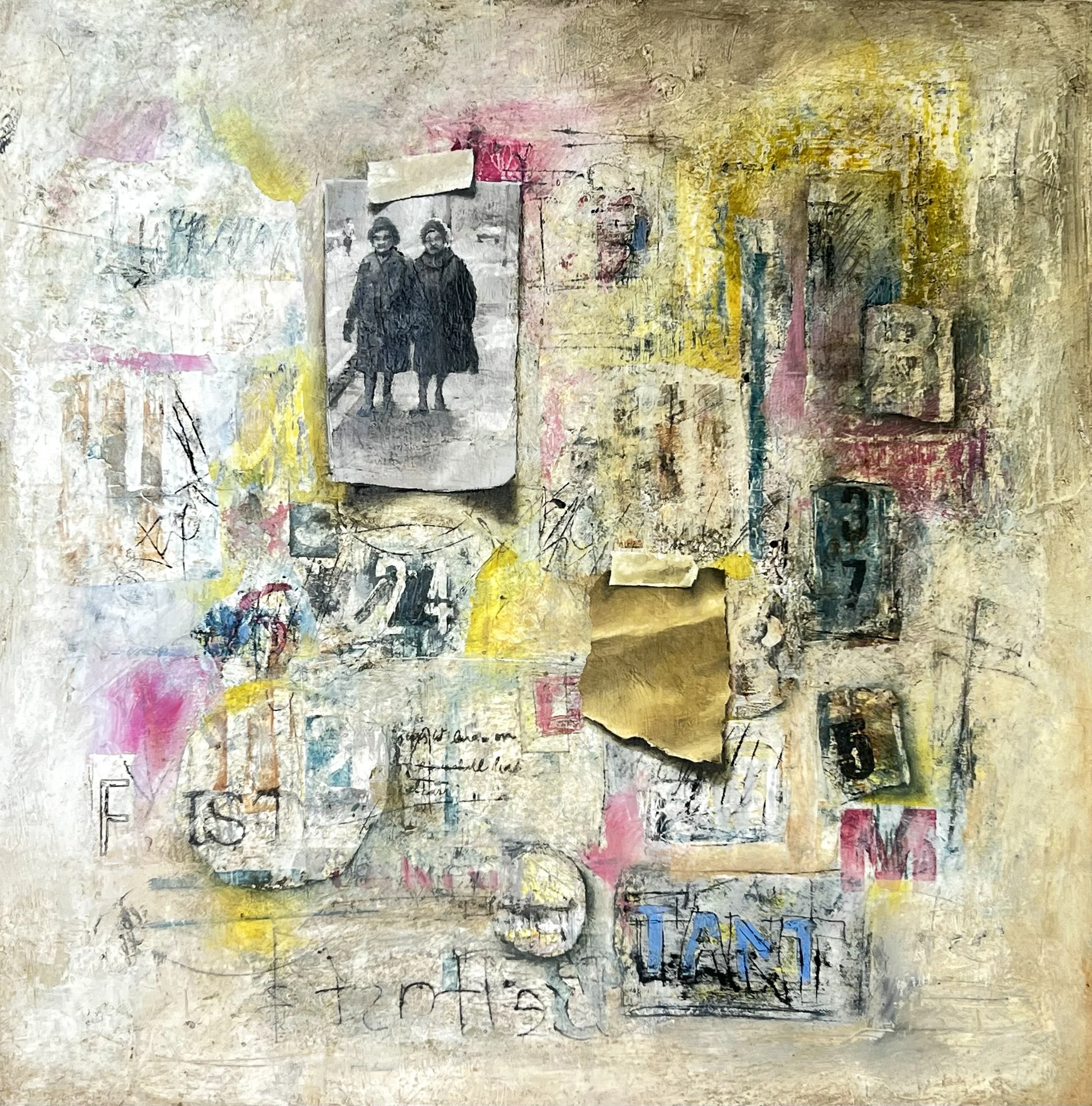 Early Voting, oil & cold wax on board, 50x50cm, £565