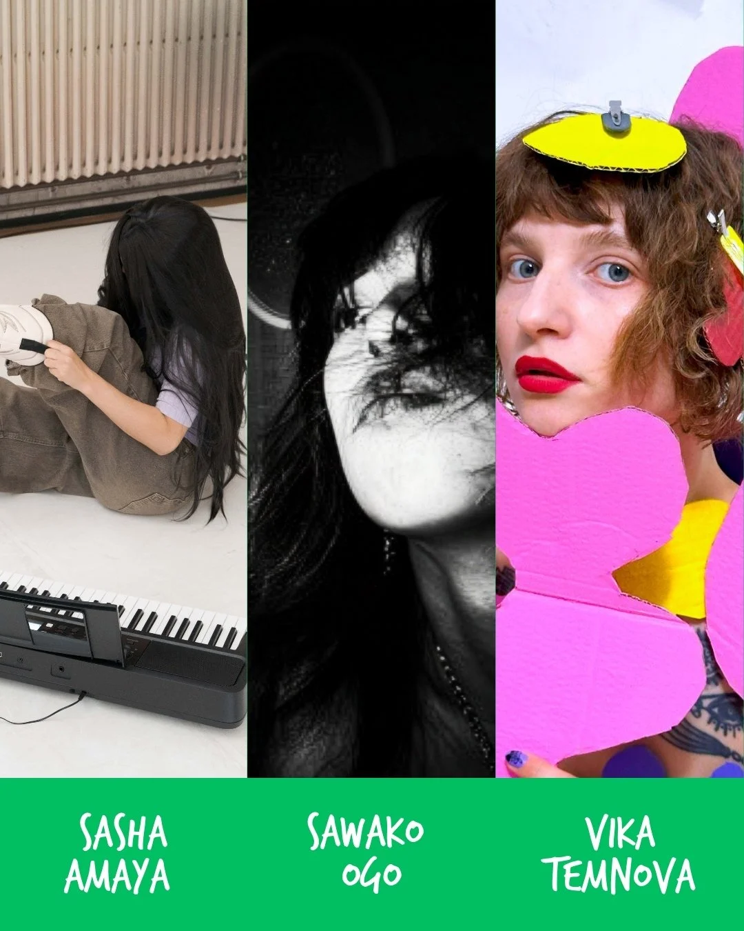 Menschen sitzen in einer gemütlichen Umgebung, der Text auf dem Bild lautet 'See you in April!'.