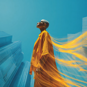 Channelled Reading gold robe