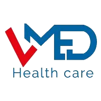 MD Healthcare logo with red checkmark and blue text