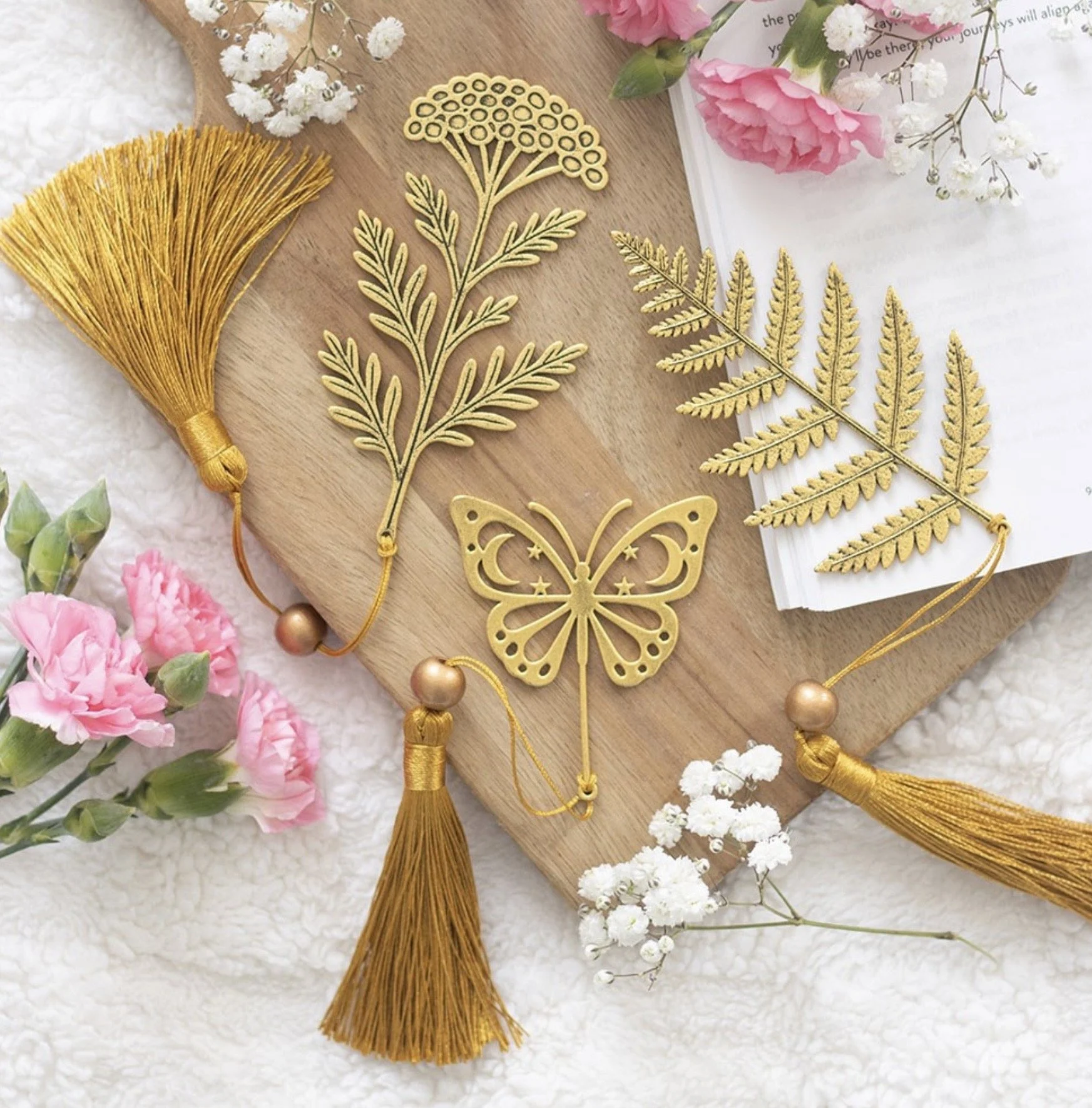 Luna Bloom Metal Leaf Bookmark