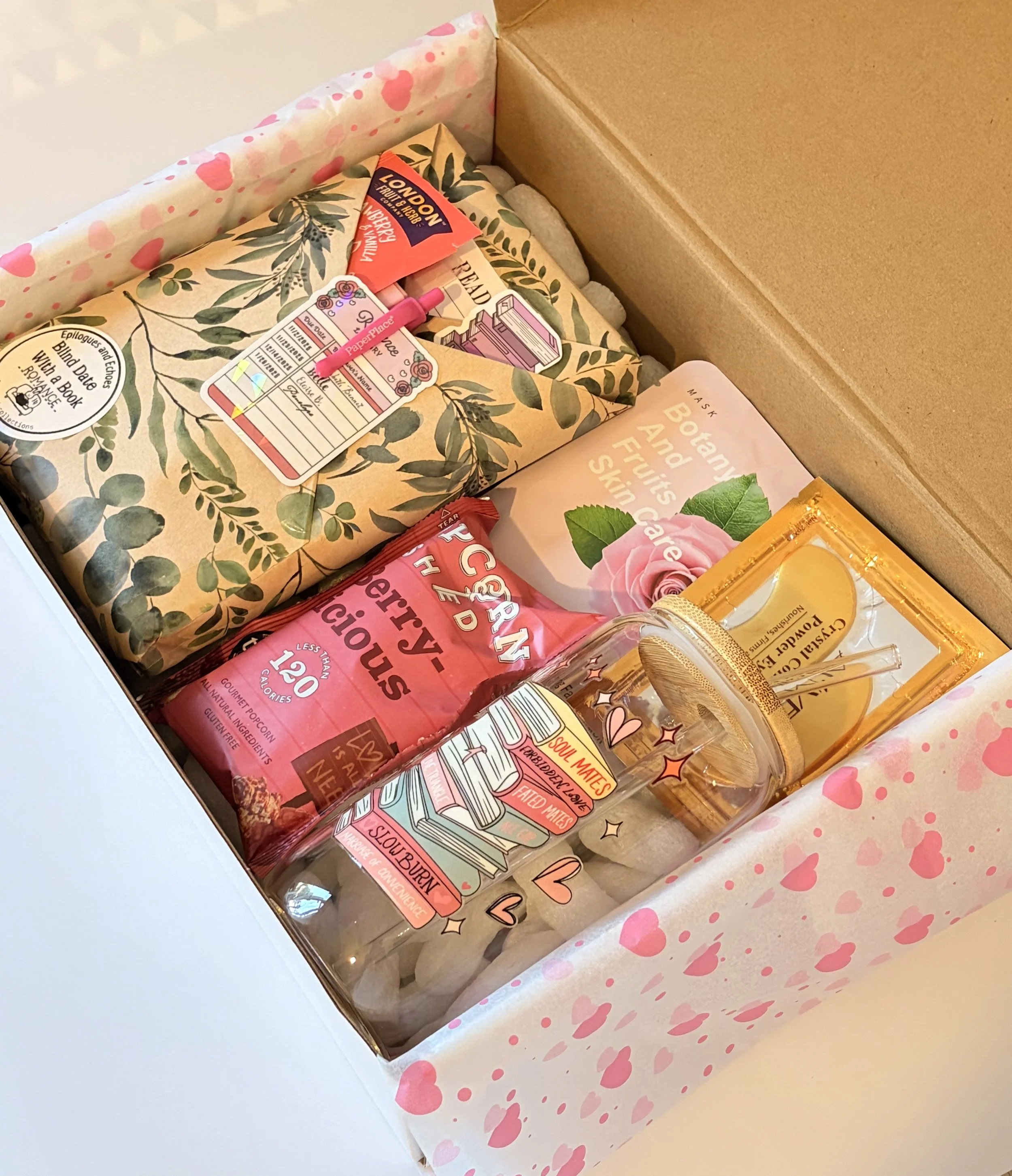 Romance Book Lover Care Package | Romance Blind Date with a Book Gift Box