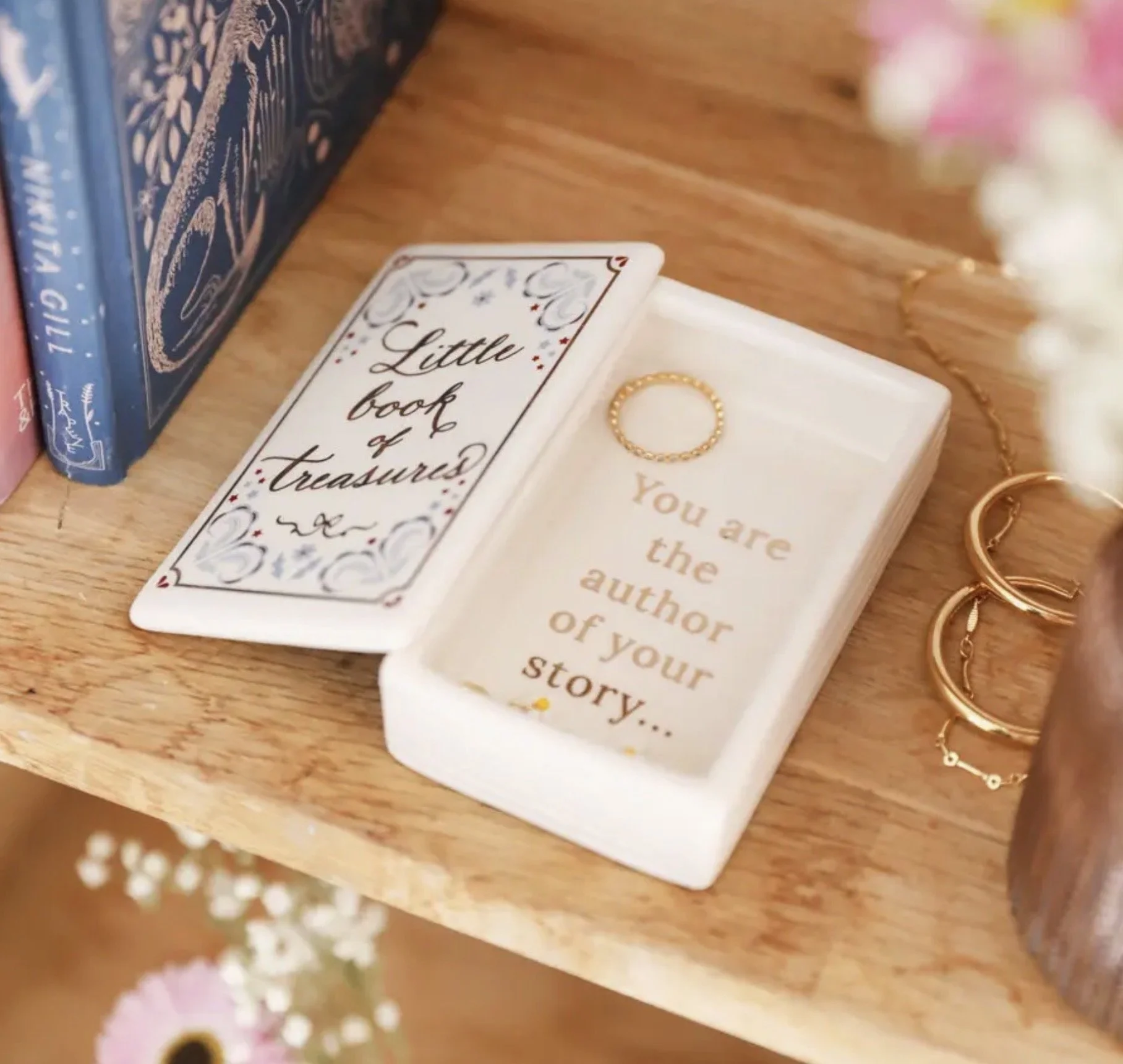Lisa Angel Ceramic ‘Little Book of Treasures’ Trinket Box