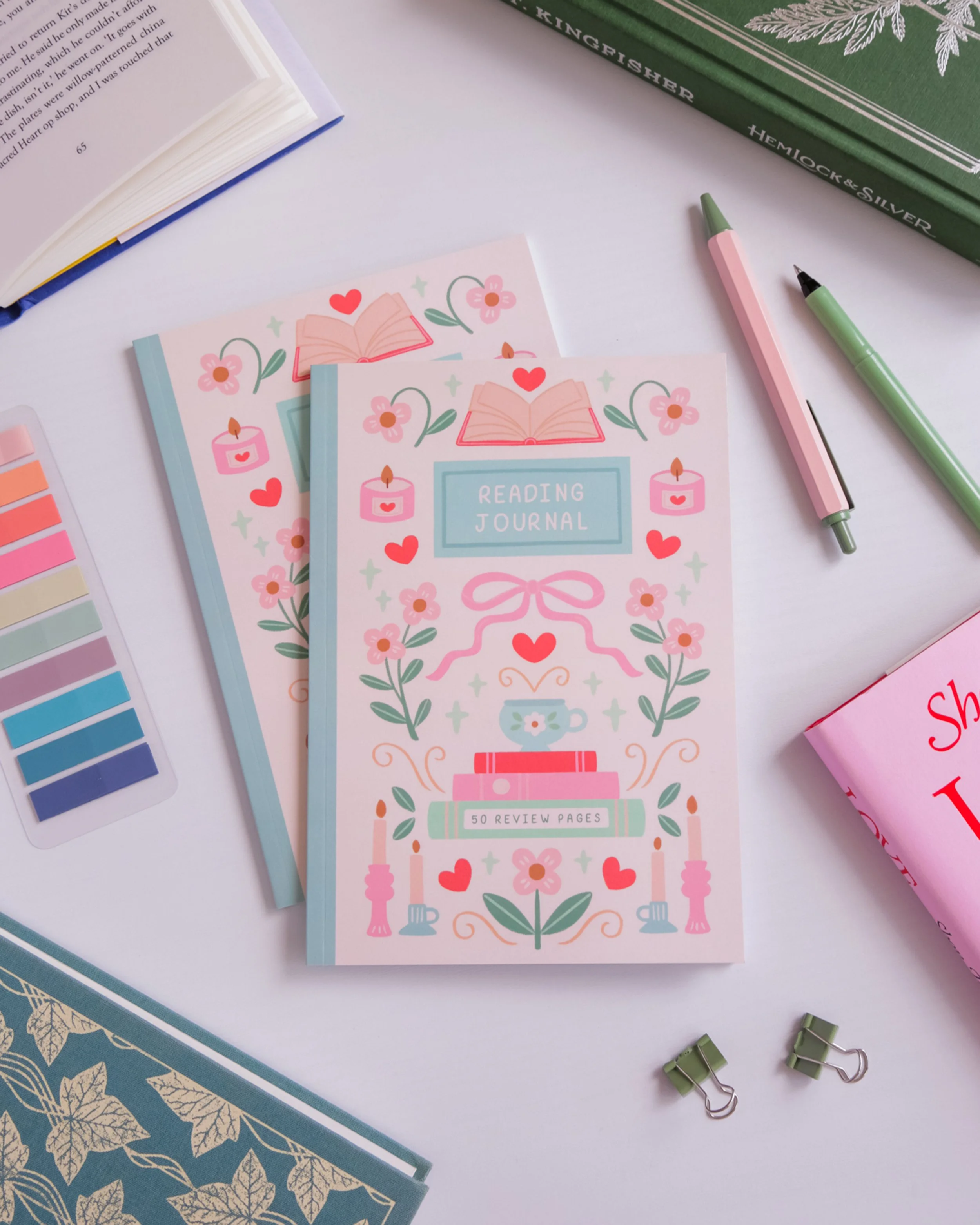 Reading journal book tracker with TBR