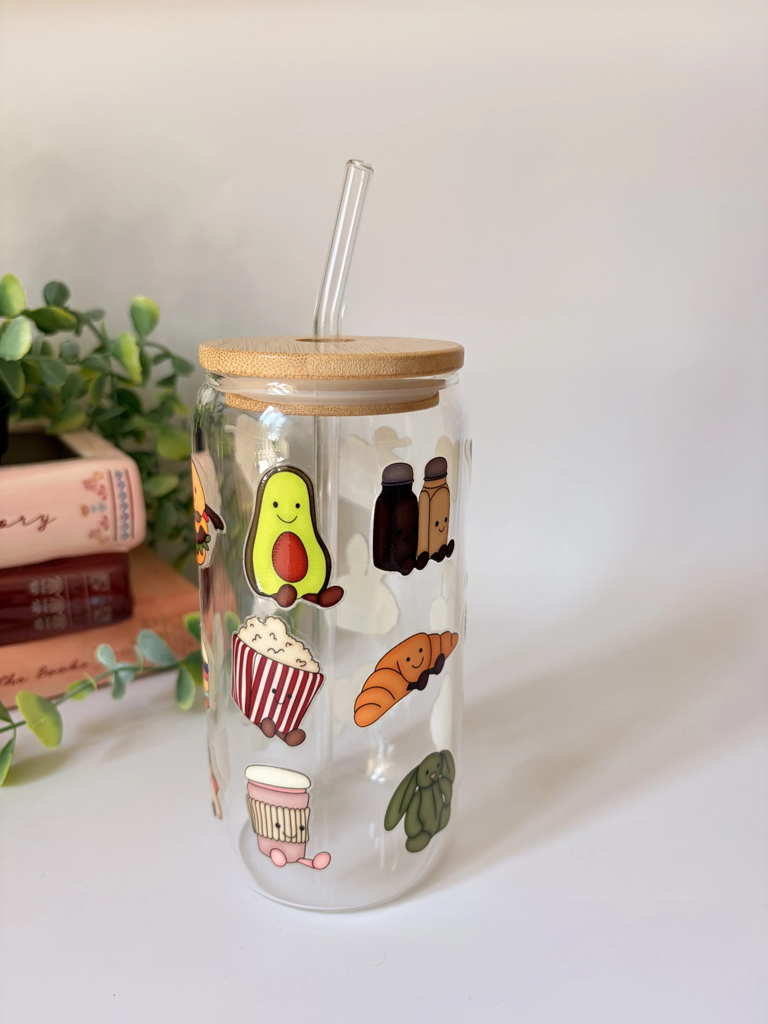 Cute 'Kawaii food' 16oz Glass Cup