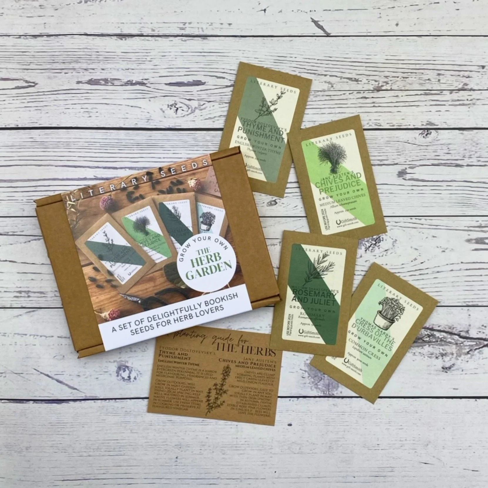 Literary Herb Garden Seed Set for Readers