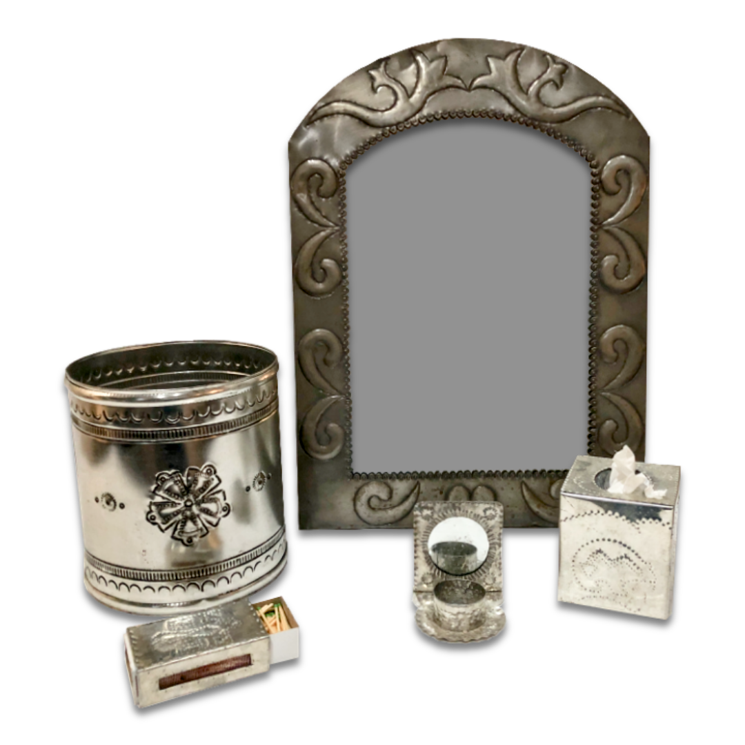 Handcrafted tin accessories