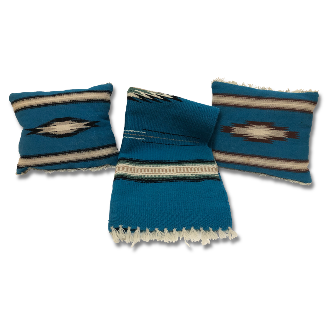 Pillows and rug