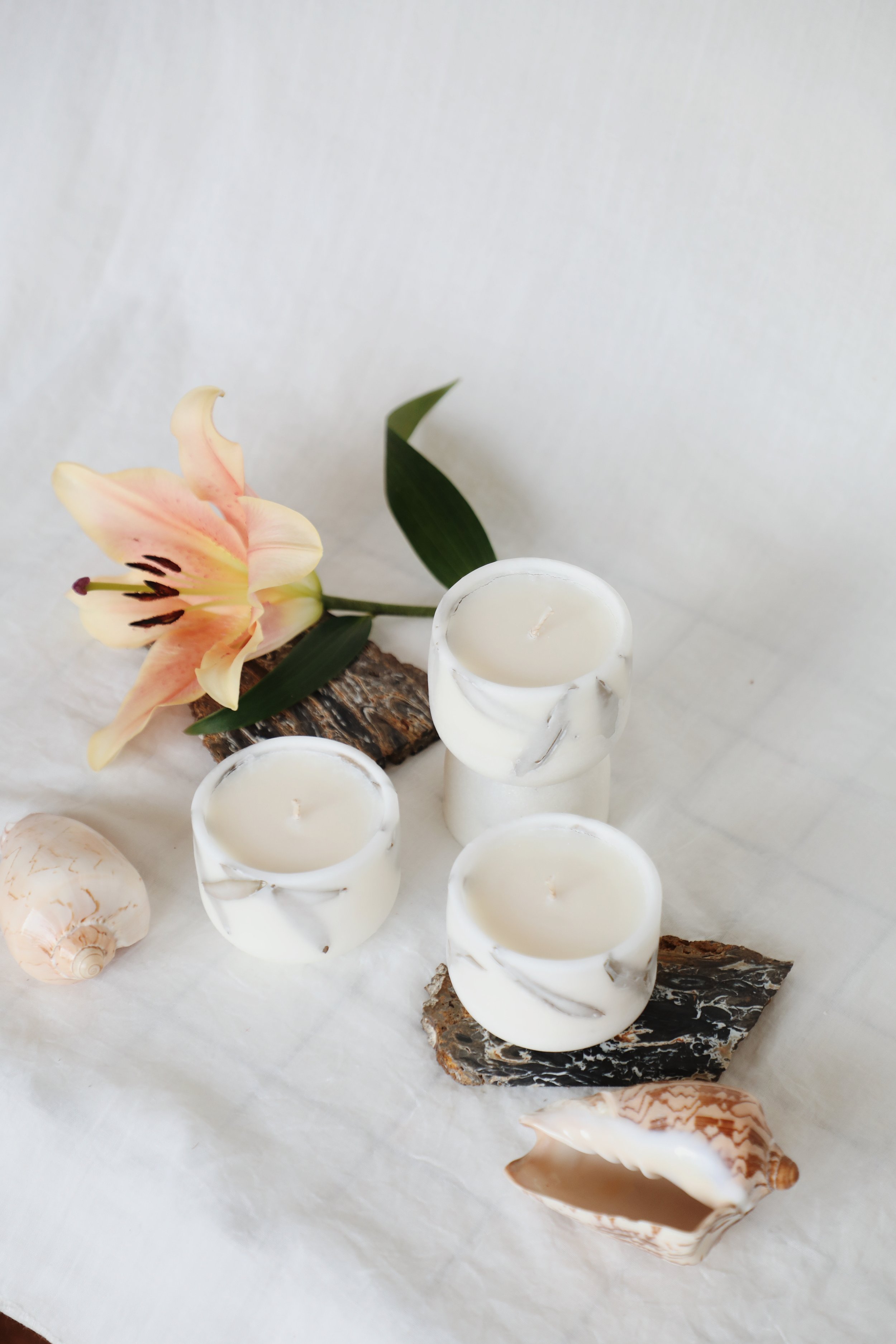 Bougies piliers Jasmin Frangipanier